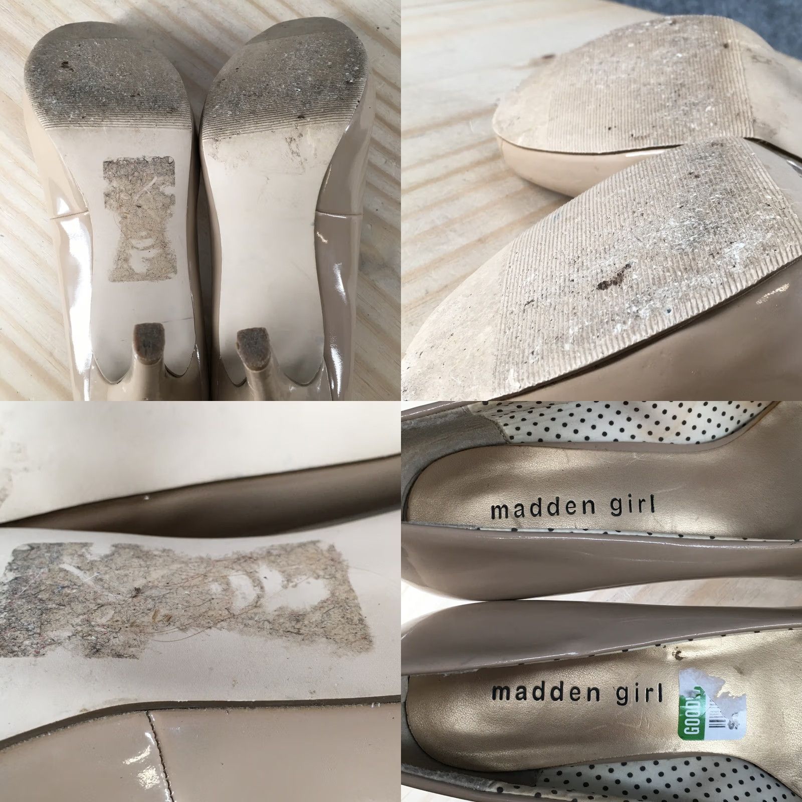 Vintage Madden Girl Heels Womens 7.5 Getta Pump Stiletto Beige Faux Leather Slip On Pump Ladies Beige Stiletto Heel Womens Shoes Size US 8 / IT 38 - 9 Thumbnail