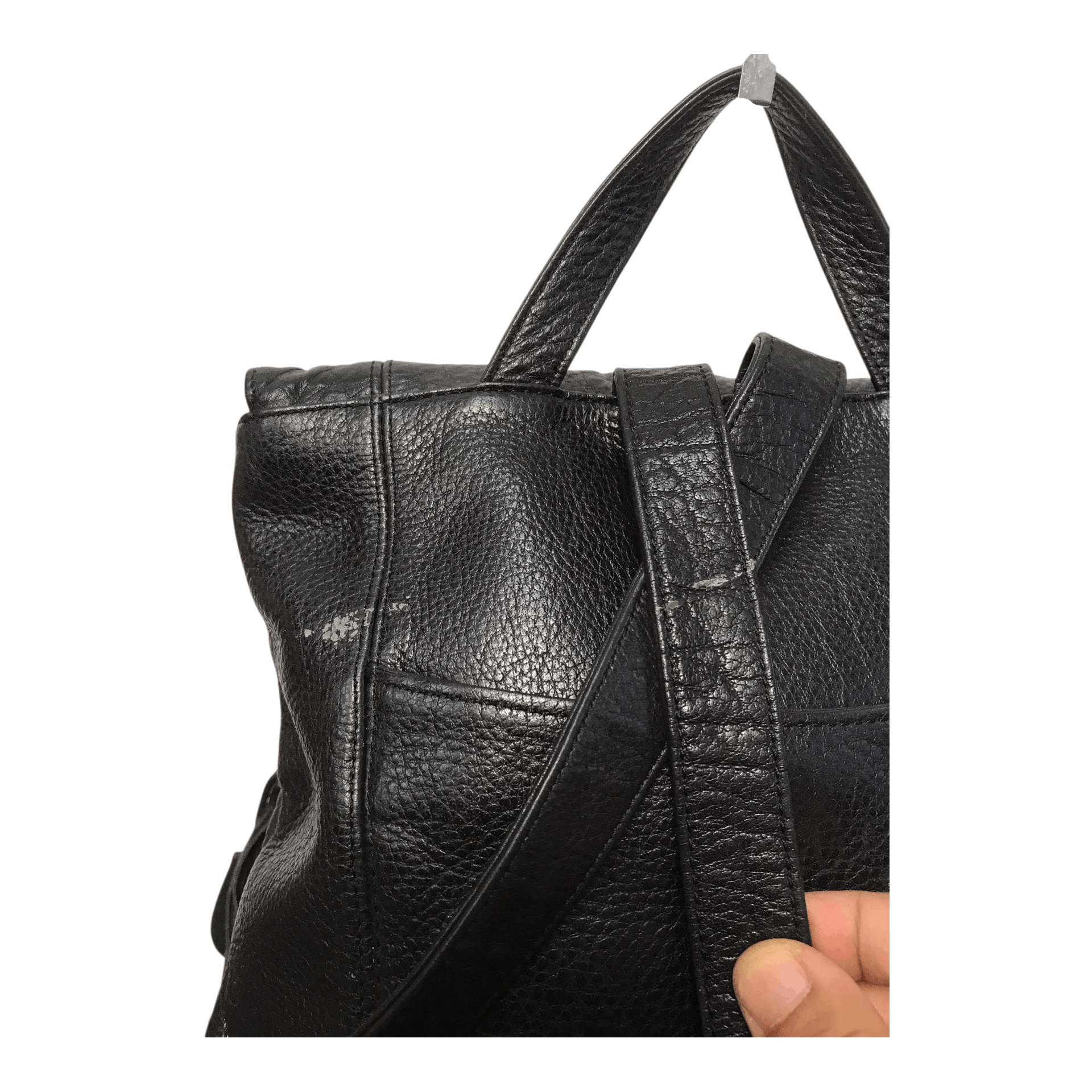 Ibiza Leather Black bagpack