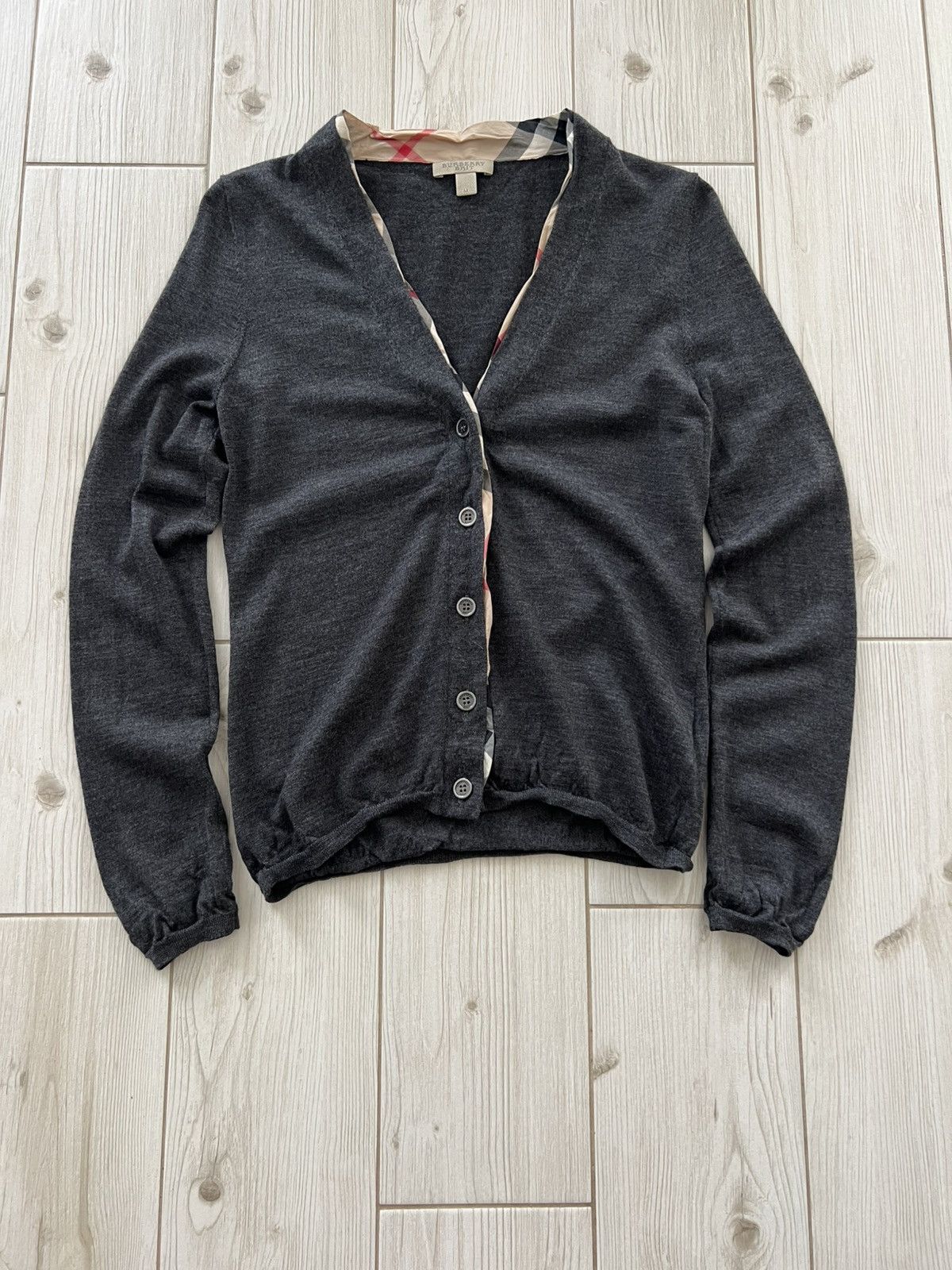 Burberry Burberry Brit Dark Gray Wool Knit Button Cardigan M Size M / US 6-8 / IT 42-44 - 10 Thumbnail