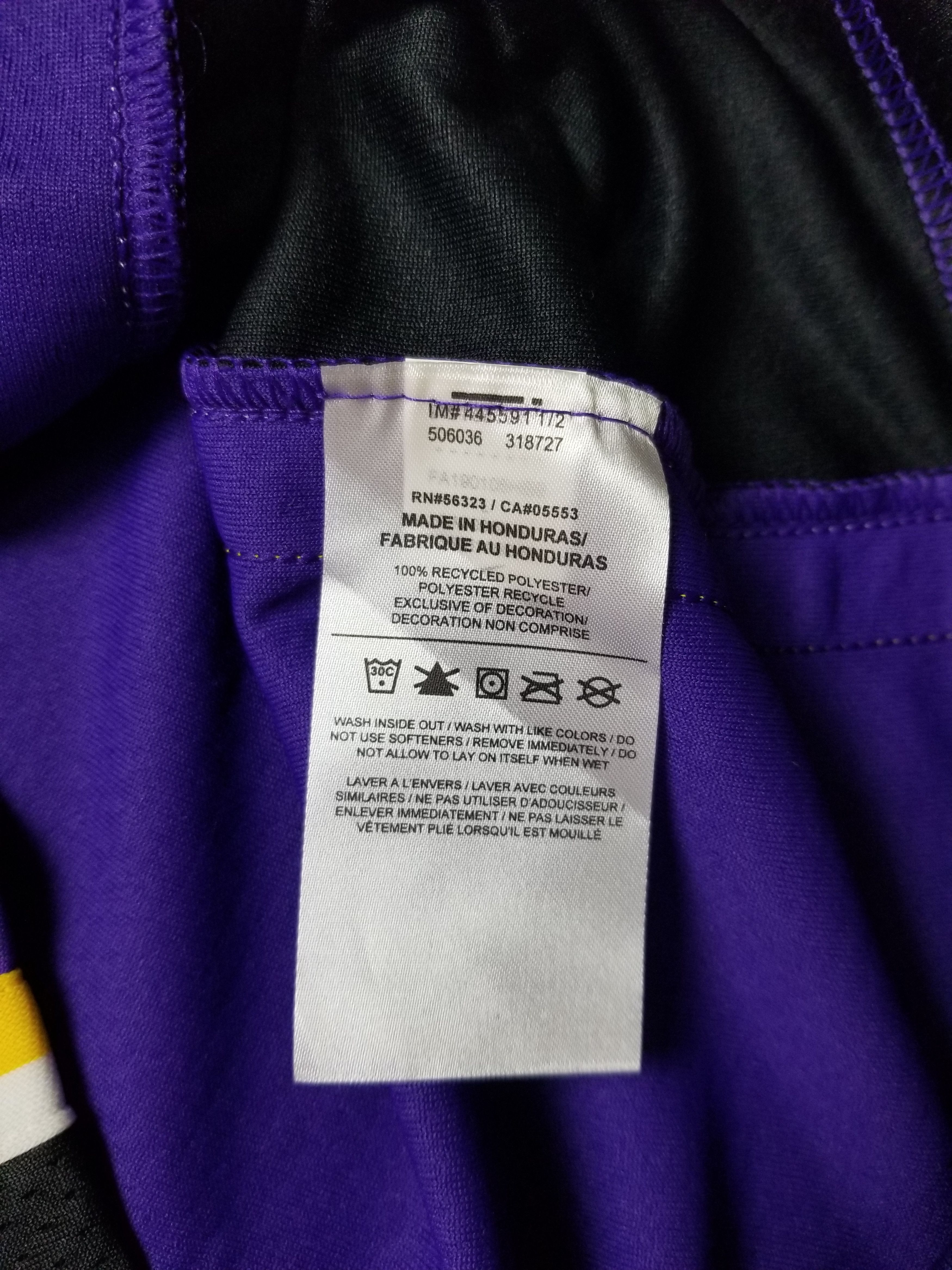 Nike Nike Los Angels Lakers NBA Swingman Blank Jersey AA7098-504 Size US L / EU 52-54 / 3 - 5 Thumbnail