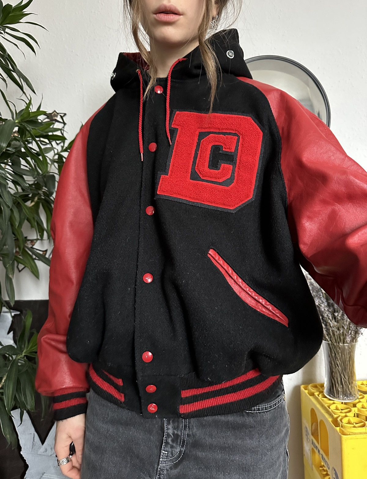 Delong 80s DeLong College Varsity Jacket like Avirex Leather Sleeve Size US S / EU 44-46 / 1 - 1 Thumbnail