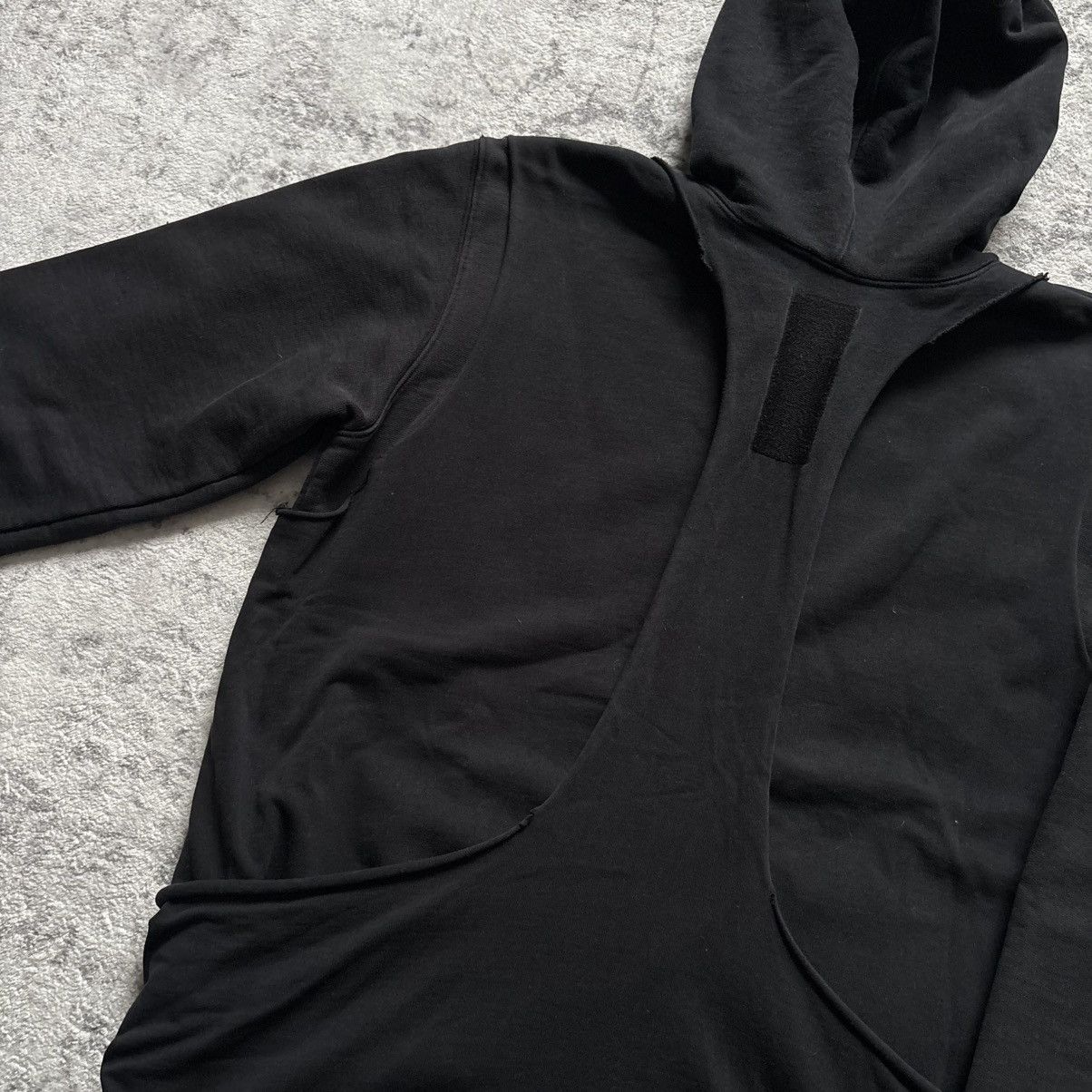 Rick Owens Drkshdw Rick Owens SLAB Layered Leather Hoodie | Size M Size US M / EU 48-50 / 2 - 11 Thumbnail