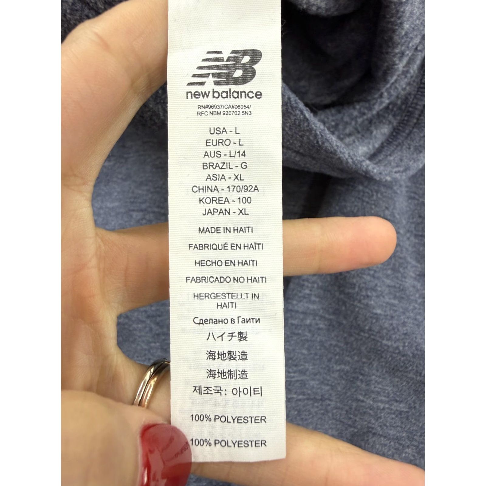 New Balance New Balance Pullover Womens L Gray 3/4 Sleeve Turtleneck Lightweight Knit Size L / US 10 / IT 46 - 3 Thumbnail