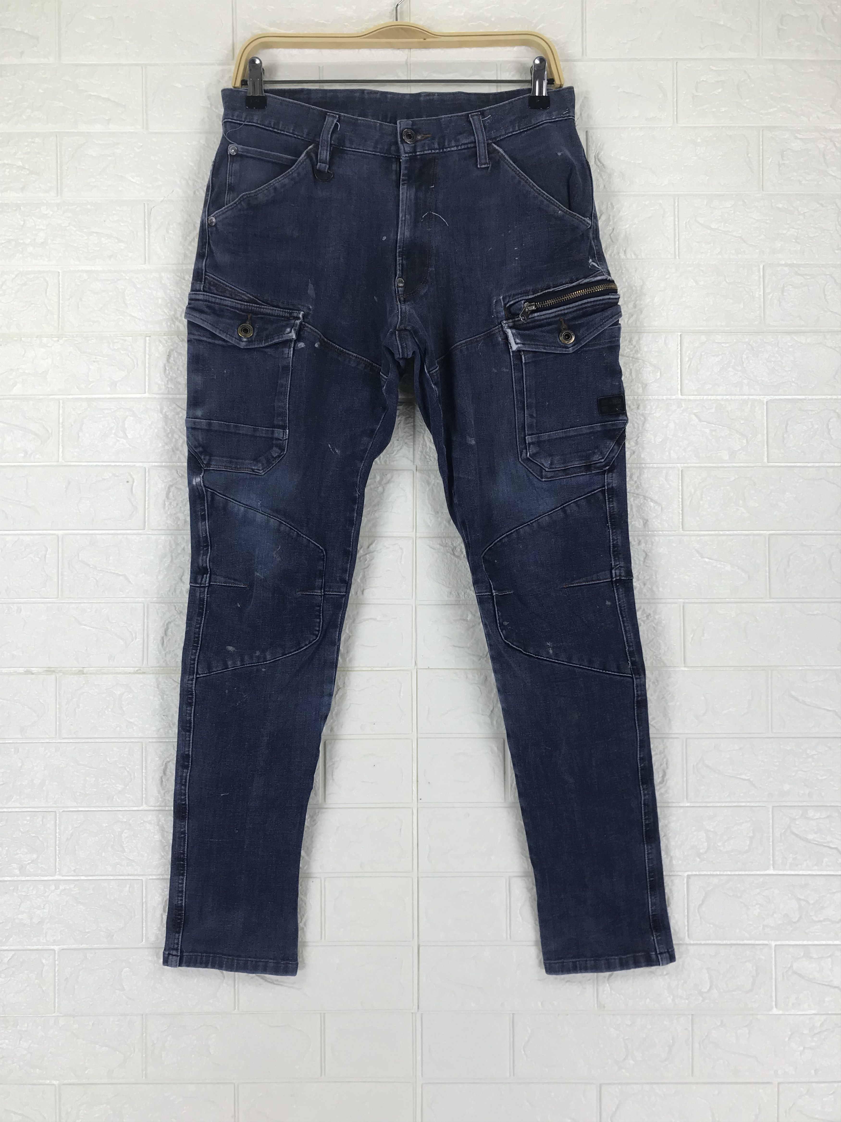 Japanese Brand Iz Frontier Multipocket Tactical Cargo Strech Jeans Size US 31 - 1 Thumbnail