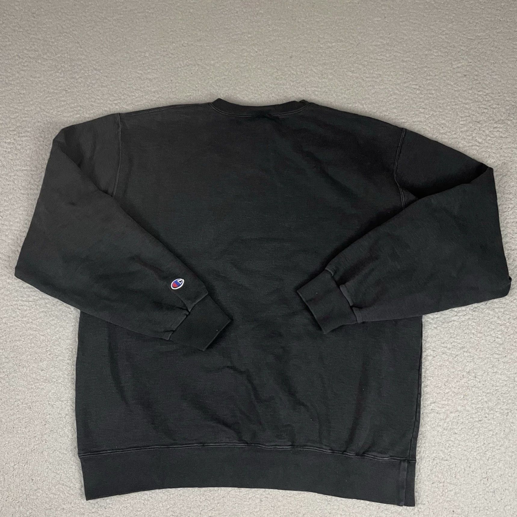 Champion VINTAGE Champion Sweatshirt Mens XL Black Embroidered Made USA 80s Spellout Logo Size US XL / EU 56 / 4 - 7 Thumbnail