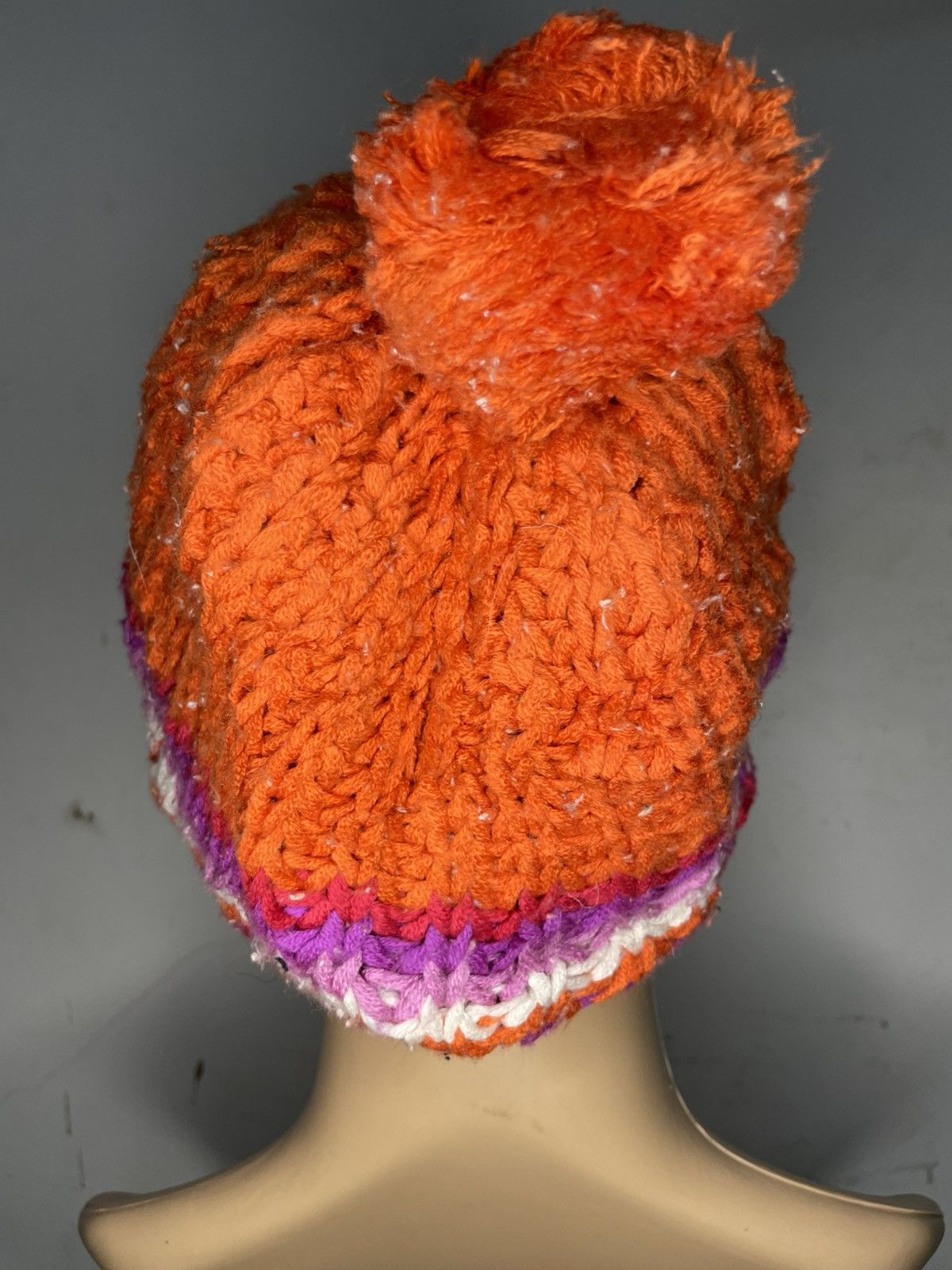 Human Made × Outdoor Research Hat-handmade crochet puff stitch beanie hat autumnal colours Size ONE SIZE - 4 Thumbnail