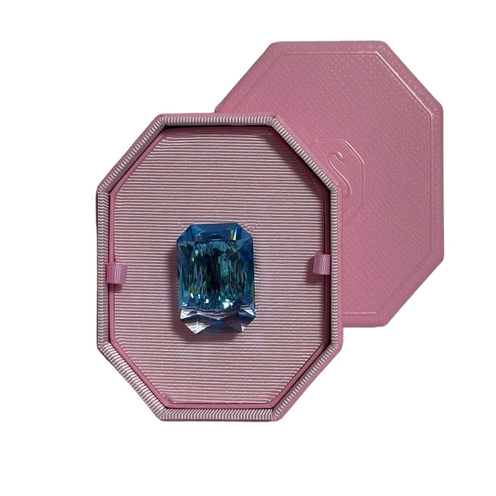 Swarovski Lucent cocktail ring Oversized Blue 58