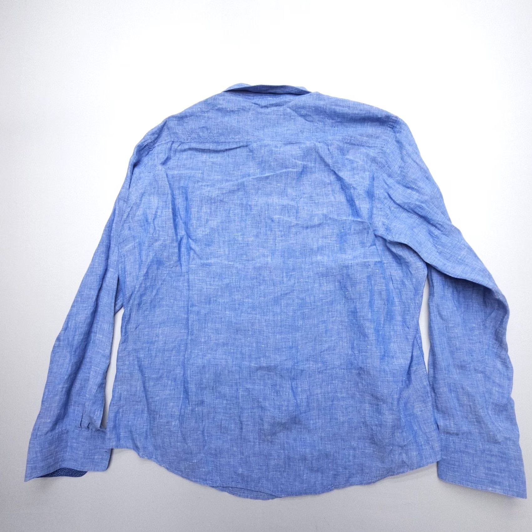 Joseph Abboud Joseph Abboud Button Shirt Mens 2XL Blue Linen Coastal Preppy Size US XXL / EU 58 / 5 - 2 Thumbnail