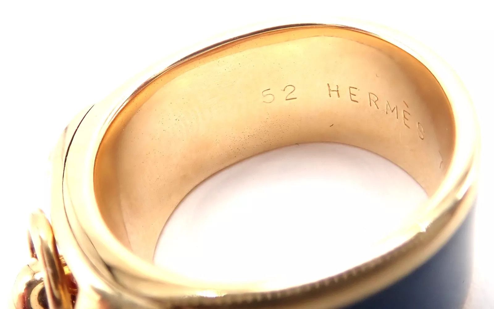 Hermes Hermes Collier de Chien 18K Enamel Band Ring Size 6 Size ONE SIZE - 5 Thumbnail