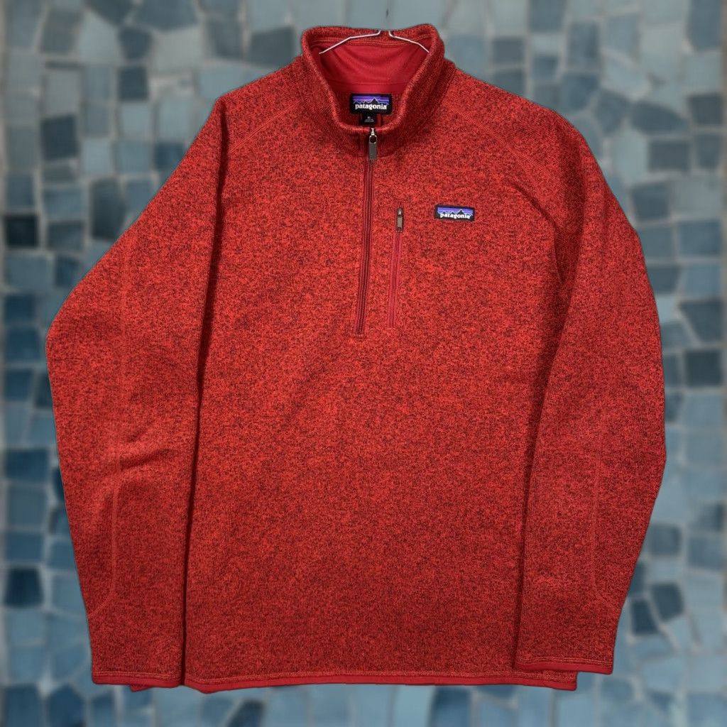 Patagonia Patagonia Sweater Mens XL Pullover 1/4 Zip Fleece Jacket Red Short Sleeve? (Note: Original mentions Long Sleeve) Size US XL / EU 56 / 4 - 1 Thumbnail