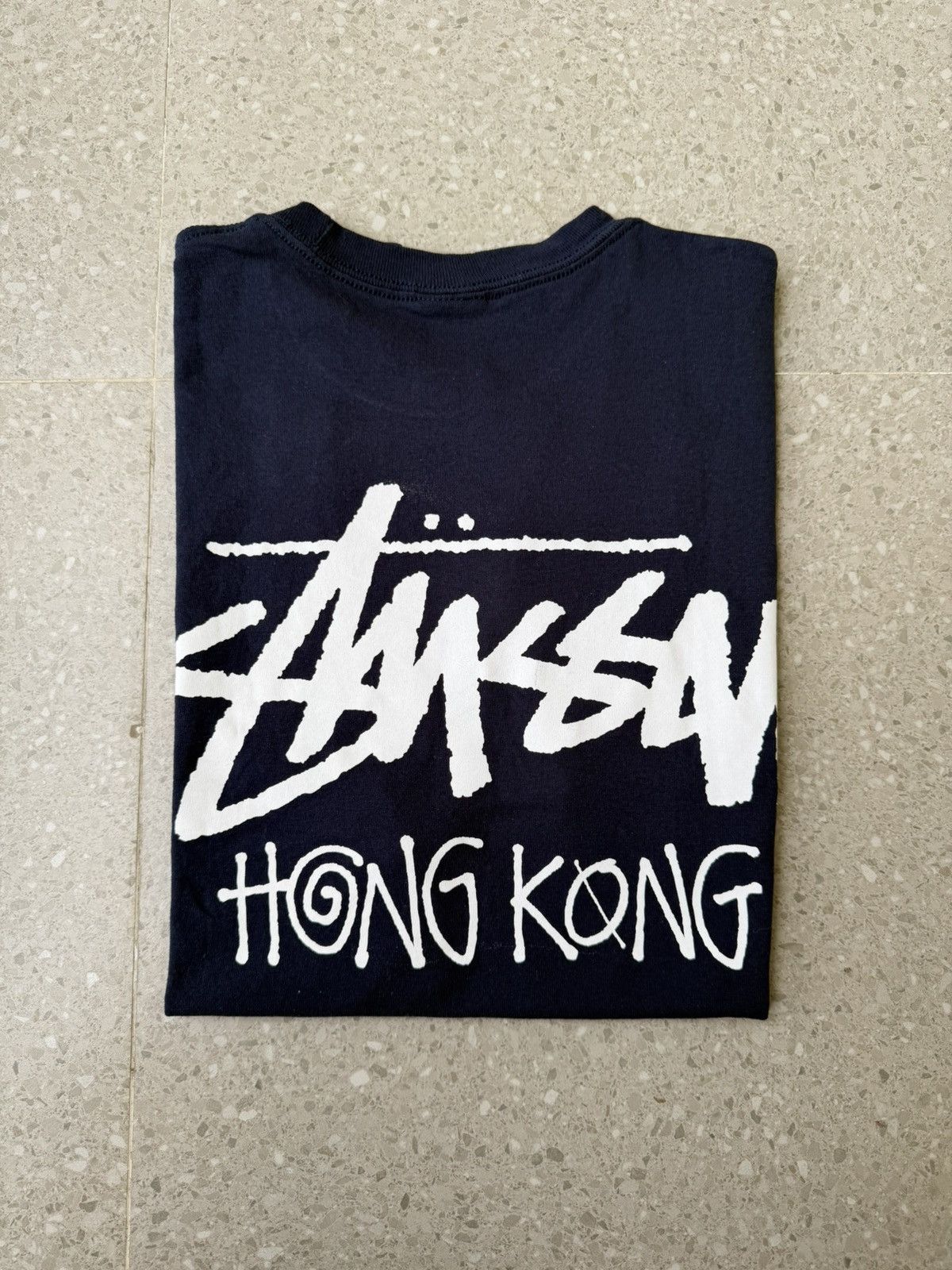 Stussy Hongkong Chapter Navy color tee