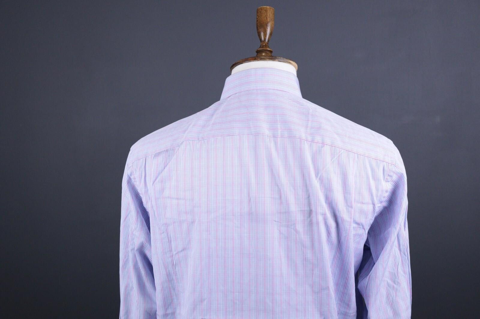 Eton Eton Classic Blue Check Button Down Shirt Size 40 / 15.5 Size US M / EU 48-50 / 2 - 8 Thumbnail