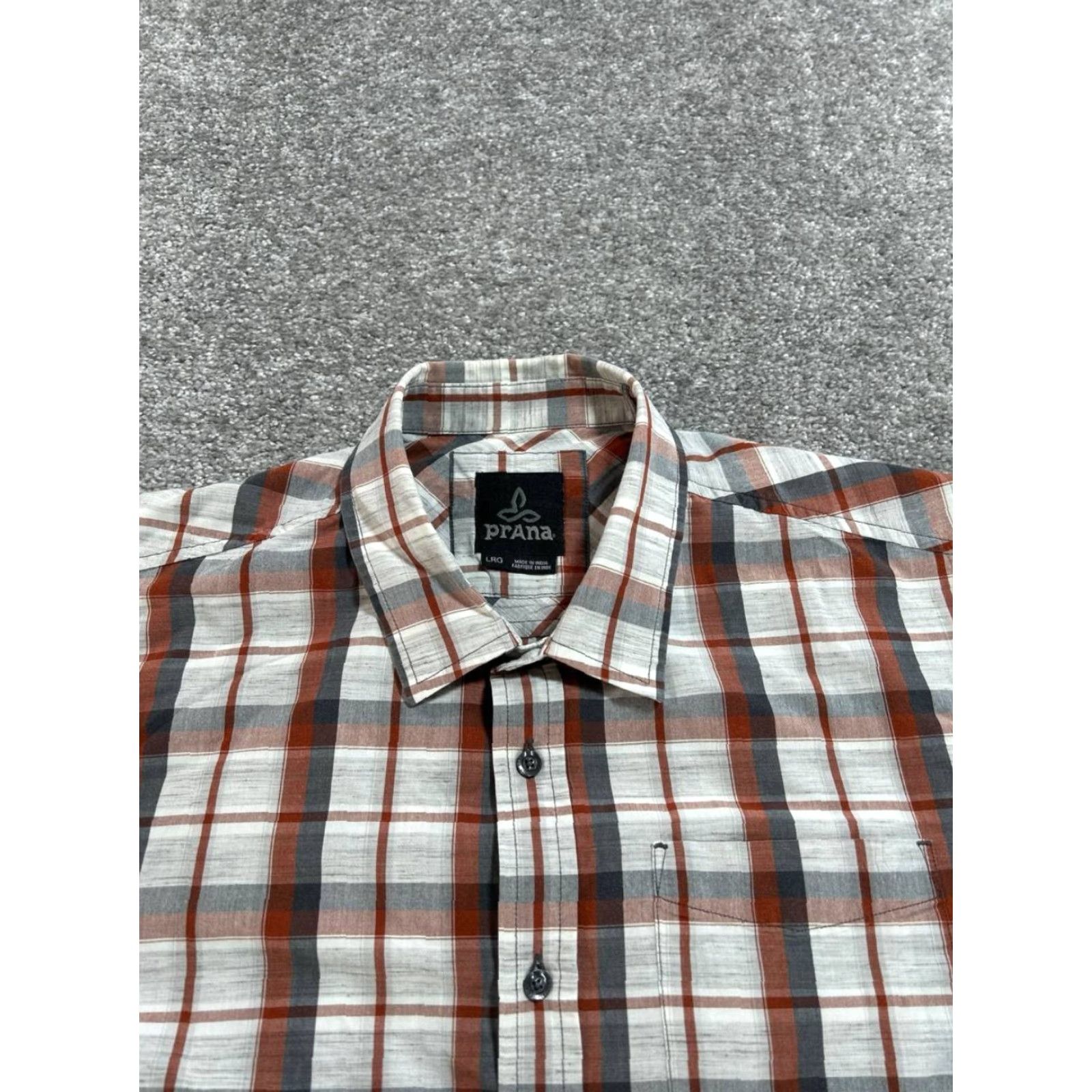 Prana prAna Shirt Mens Large Multicolor Plaid Cotton Pocket Button-Up Casual Outdoor Classic Modern Size US L / EU 52-54 / 3 - 3 Thumbnail