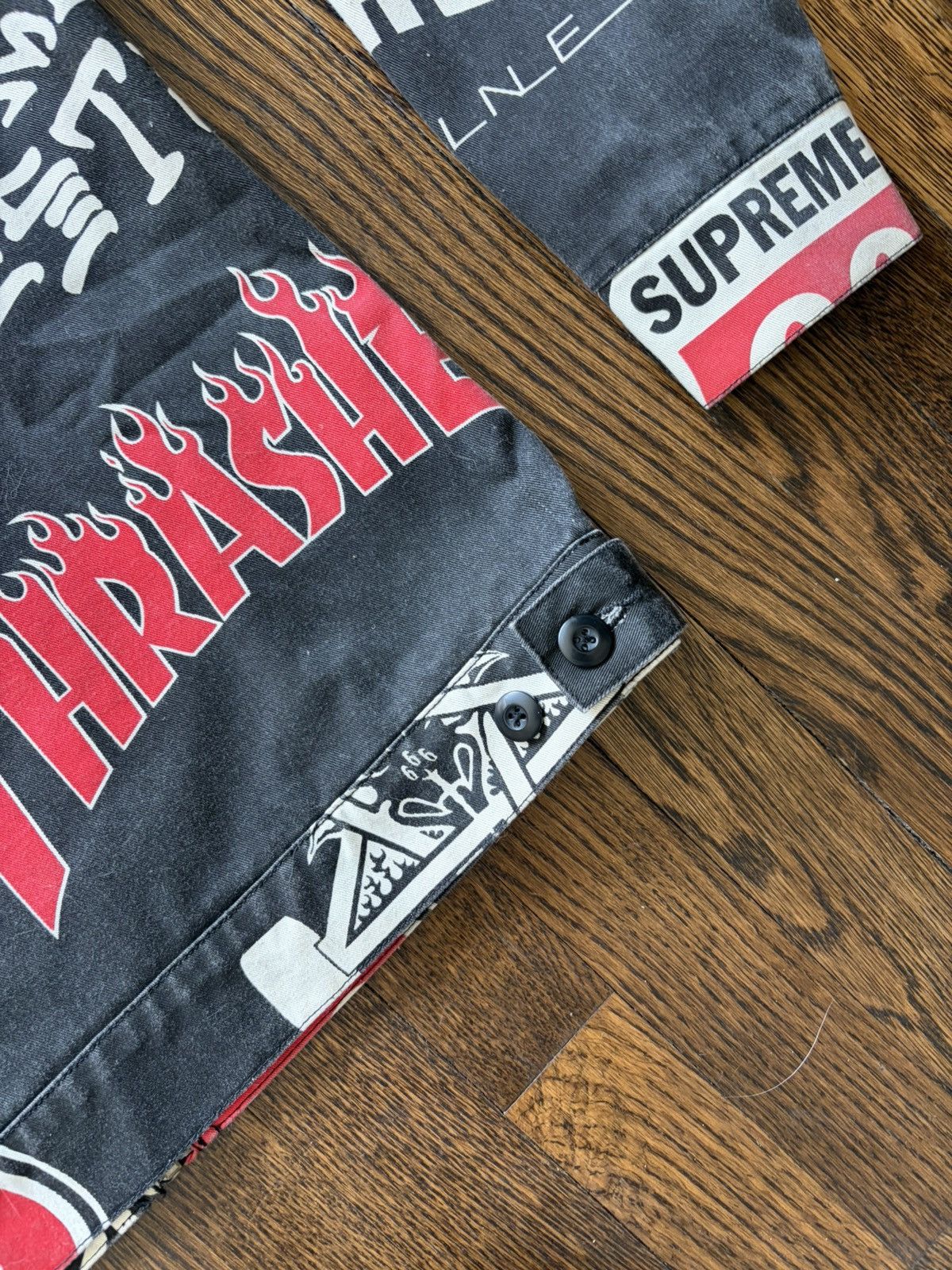Supreme × Thrasher Supreme x thrasher all over print work jacket Size US S / EU 44-46 / 1 - 10 Thumbnail