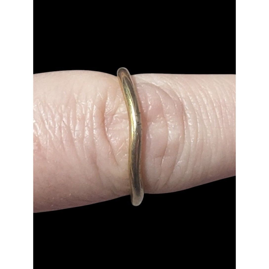 Other Gold Tone Abstract Wiggle Band Ring Size 7 1/4 Size ONE SIZE - 4 Thumbnail