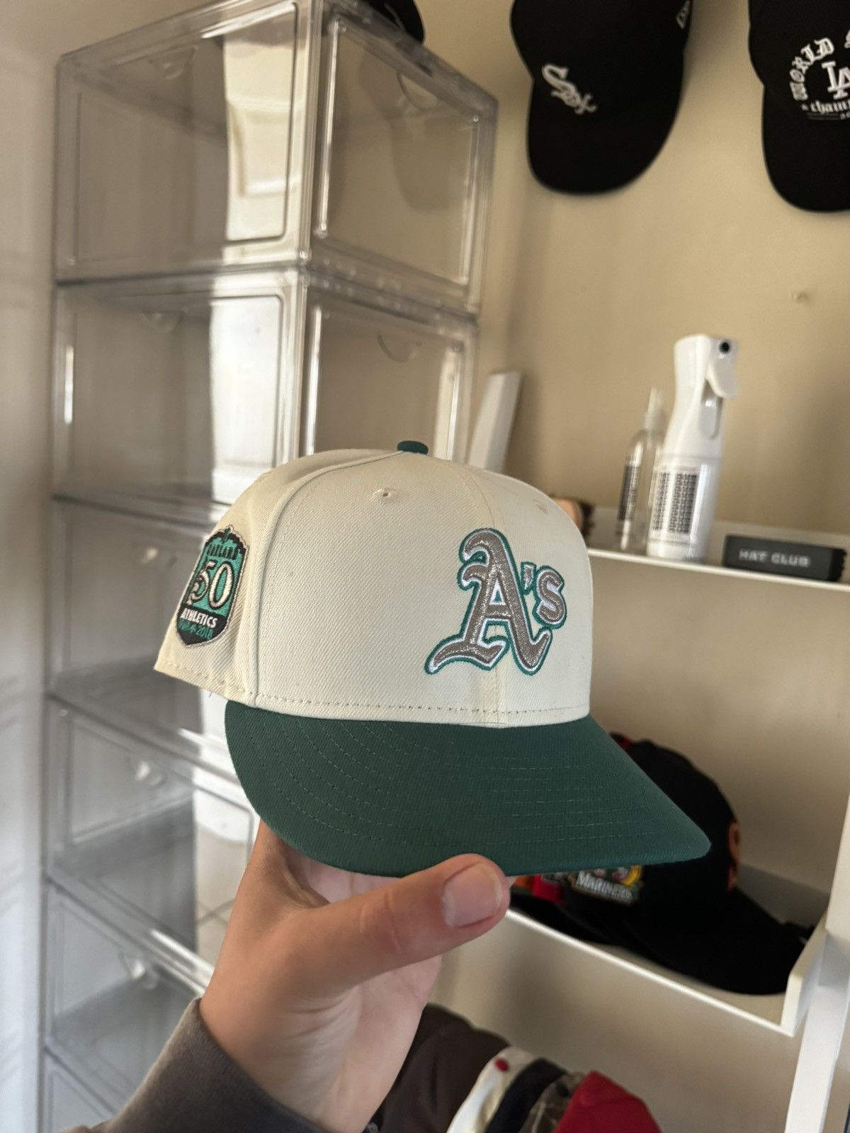 Hat Club hatclub sharks crossover Oakland A’s worn 3x size 5/8 Size ONE SIZE - 1 Thumbnail
