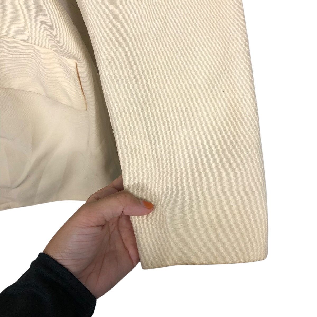 Japanese Brand Women’s Tailored Cream Blazer with Flap Pockets Max Mara Size M / US 6-8 / IT 42-44 - 16 Thumbnail