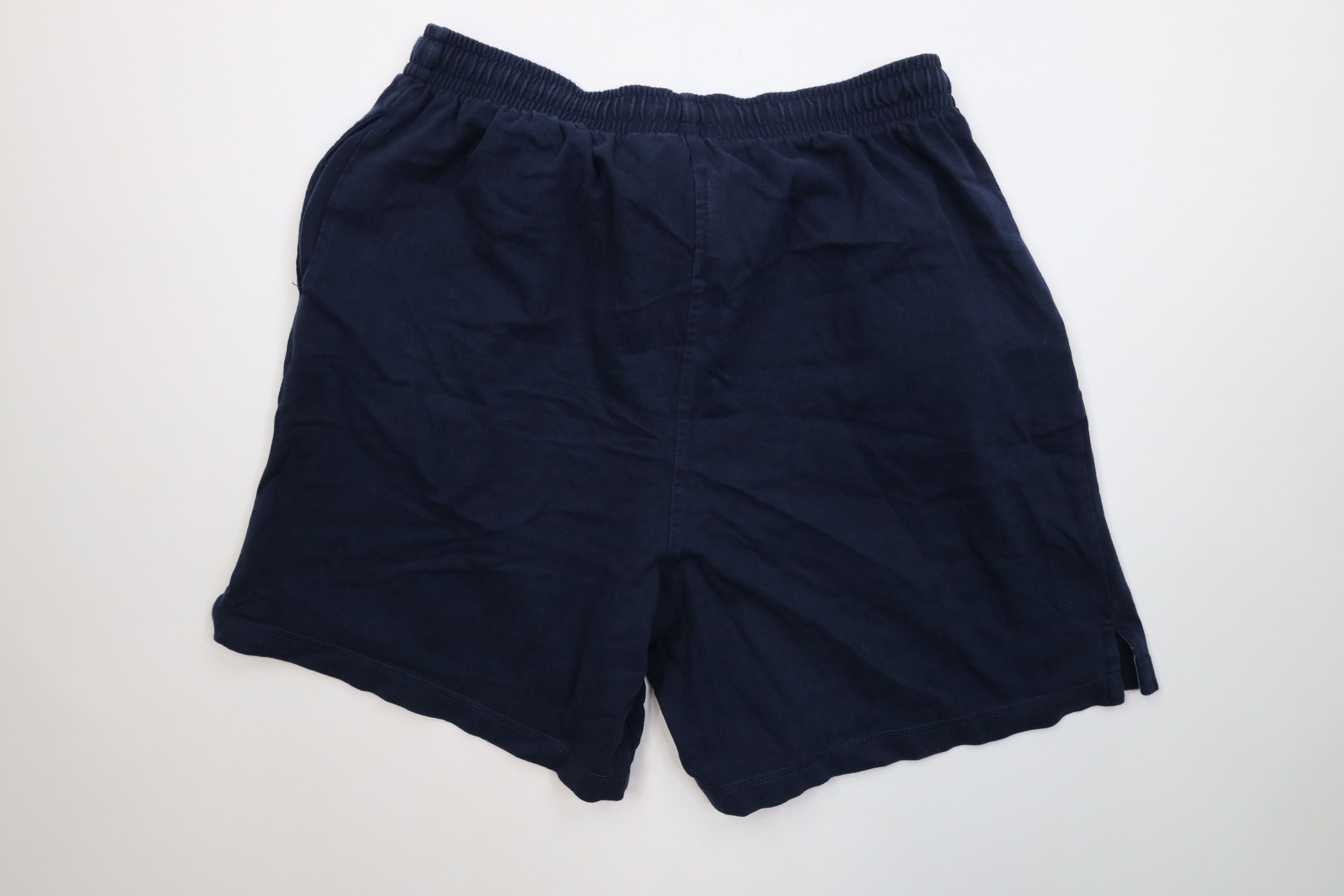 Vintage Vintage 90s Streetwear Heavy Cotton Above Knee Shorts Blue Size US 36 / EU 52 - 8 Thumbnail