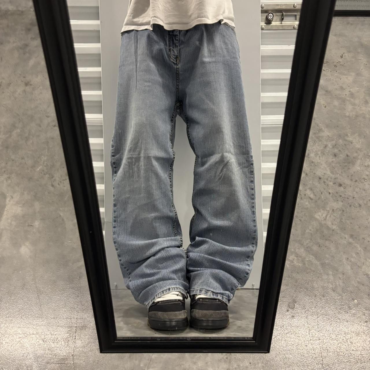 Japanese Brand × Vintage Crazy Vintage Y2K/2000s Baggy Grunge Light Wash Denim Jeans! Size US 40 / EU 56 - 1 Thumbnail