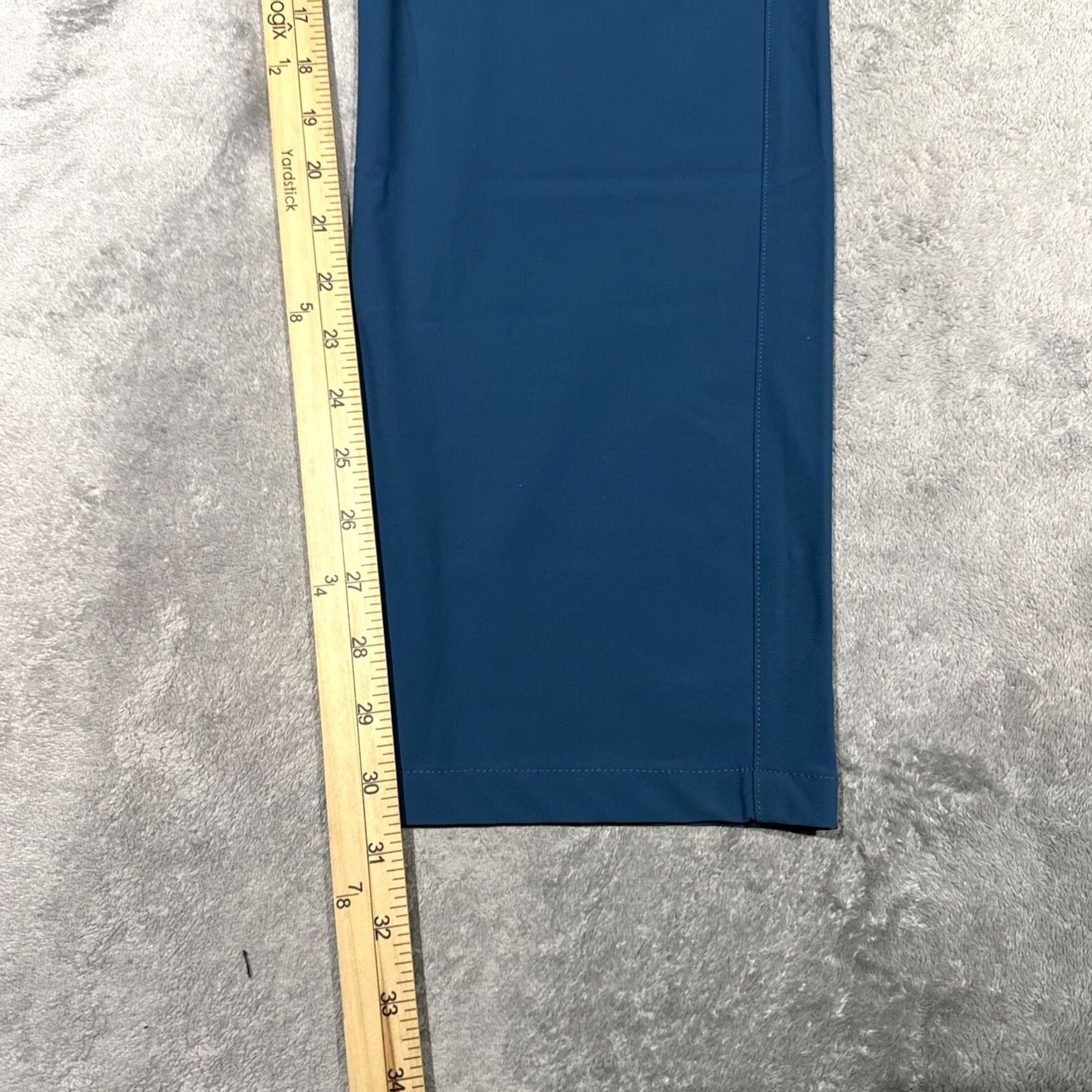 Vintage Greyson Montauk Trousers Pants Regular 36x32 Teal Green Chino Stretch Pockets Belt Loops Flat Front Classic Outdoor Golf Mens Size US 36 / EU 52 - 5 Thumbnail