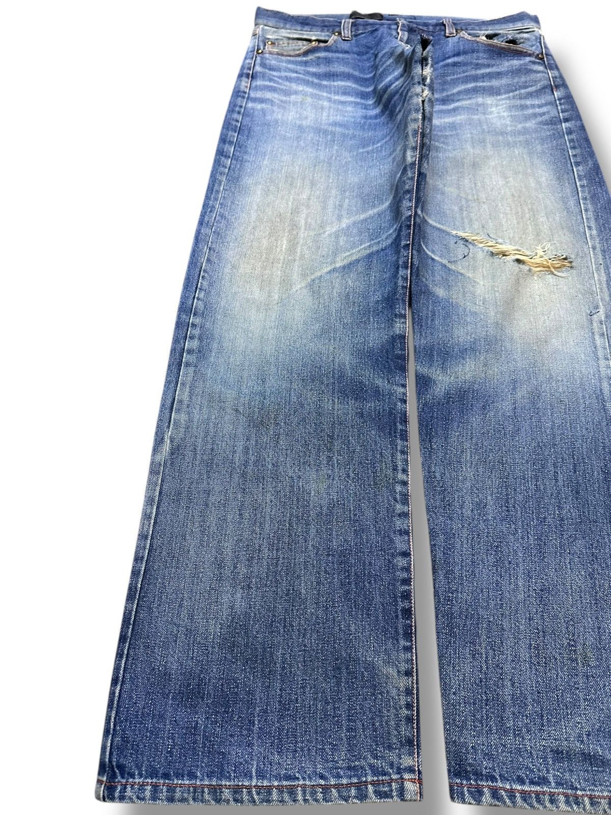 SSENSE Vintage Sense Of Freedom(SAMOF) Wide Leg Skate Denim Size US 33 - 3 Thumbnail