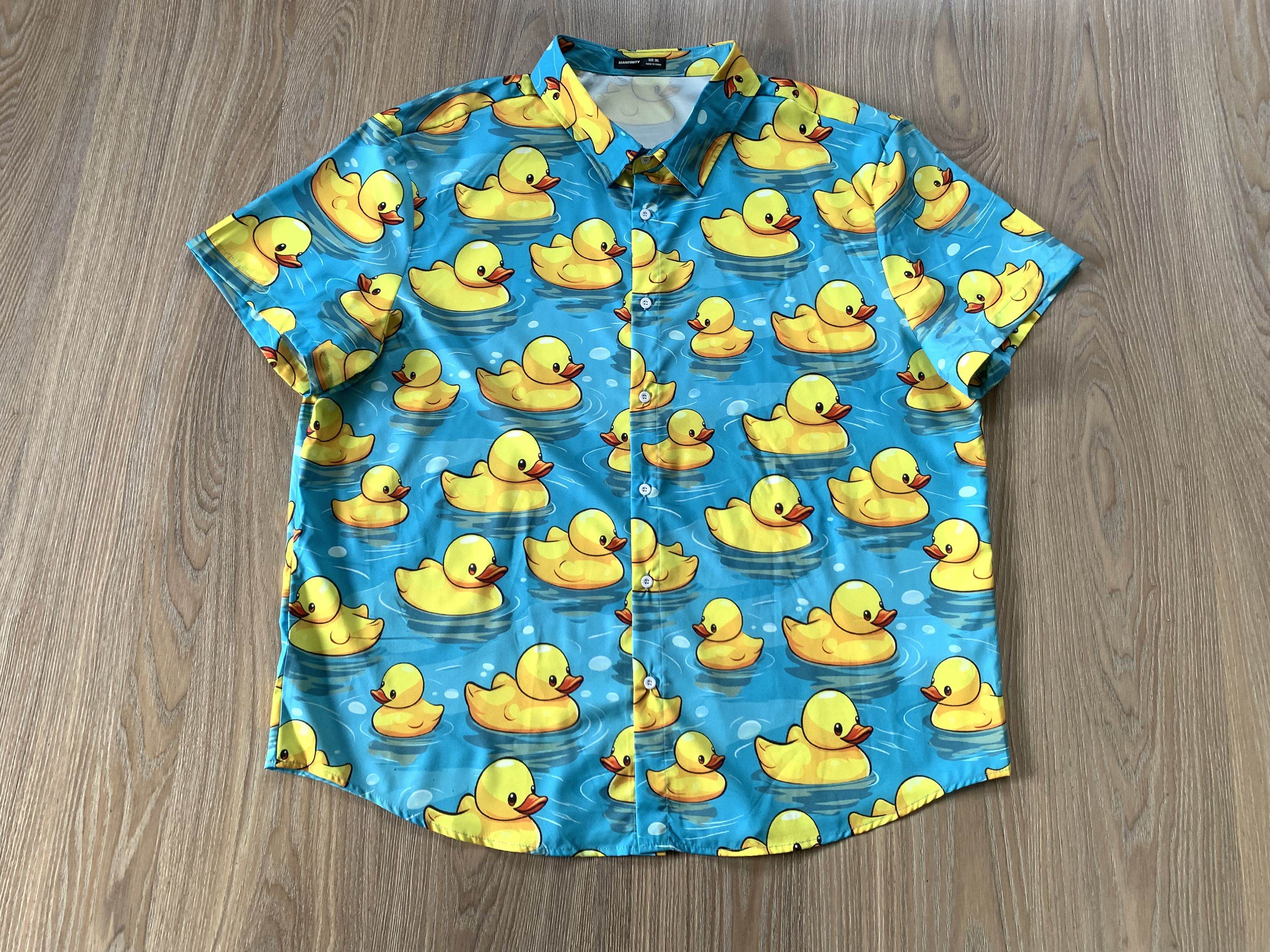 Other Manfinity Men Duck Print Funny Button Short Sleeve Shirt Size US XXL / EU 58 / 5 - 2 Thumbnail