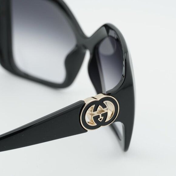 Gucci Gucci GG2015S 001 Sunglasses Black Square Frame Size ONE SIZE - 6 Thumbnail