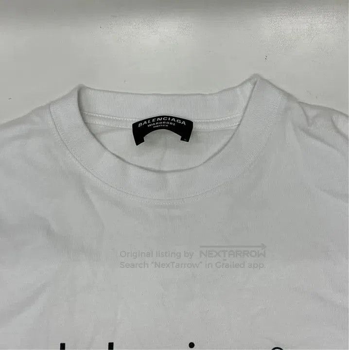 Balenciaga Balenciaga White Logo Print Short Sleeve T. Size US XS / EU 42 / 0 - 6 Thumbnail