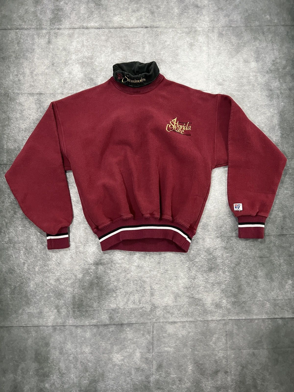 The Game Florida State Seminoles Maroon Black Embroidered Sweatshirt Size L / US 10 / IT 46 - 1 Thumbnail