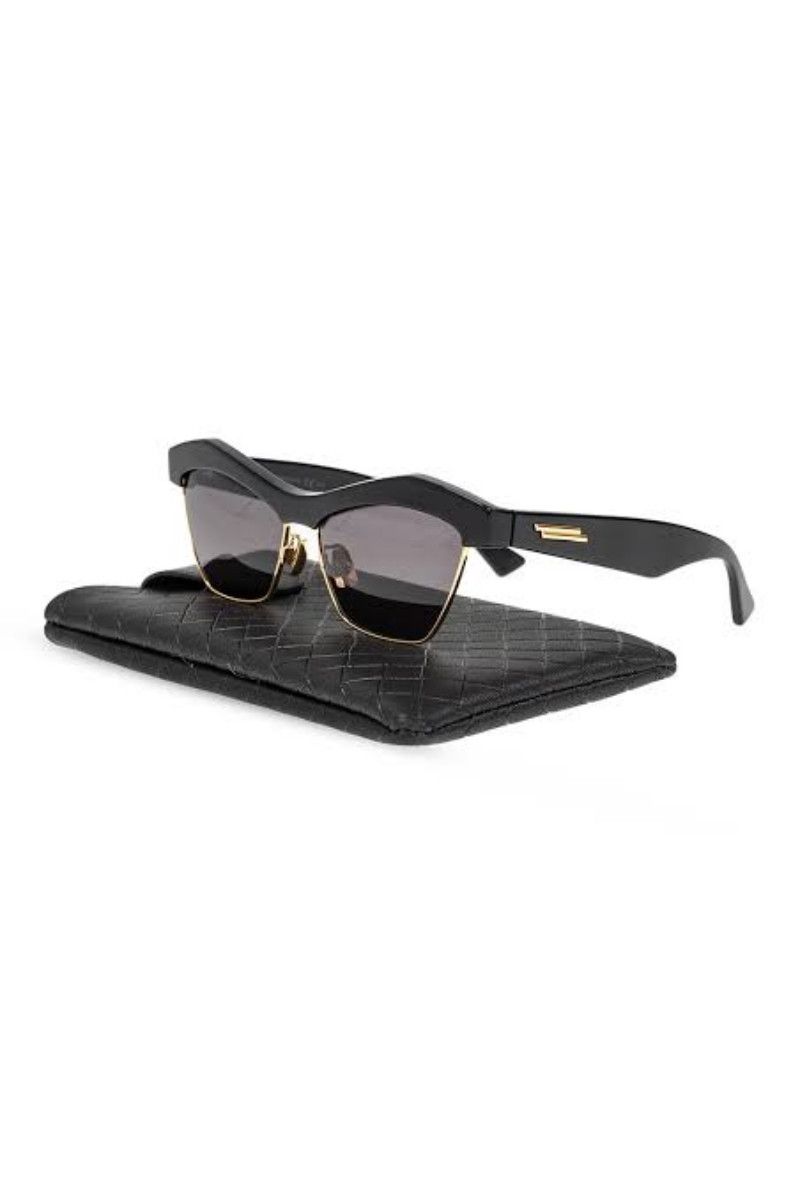 Bottega Veneta BOTTEGA VENETA black gold acetate & metal cat eye sunglasses Size ONE SIZE - 1 Thumbnail