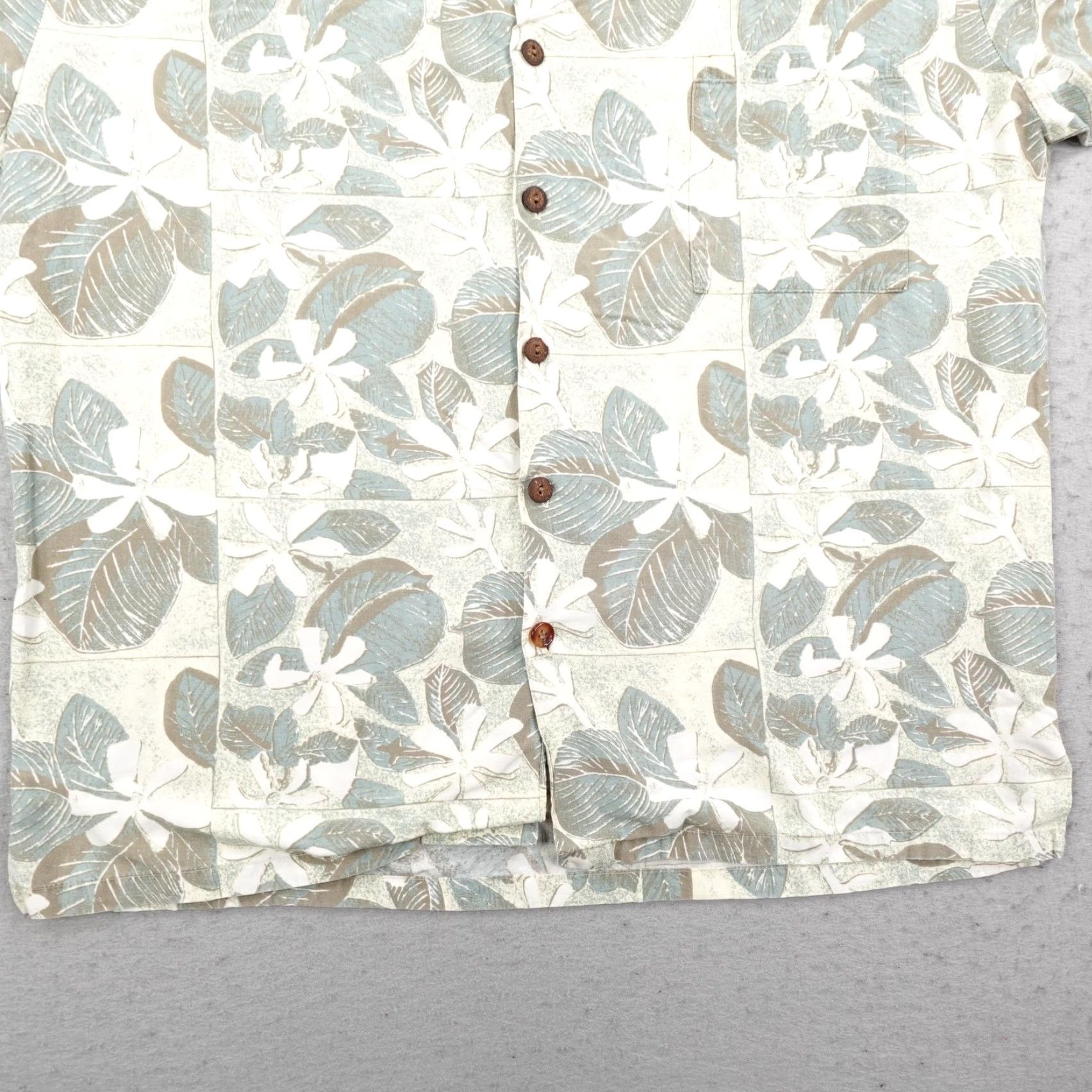 Vintage VINTAGE Kahala Shirt Men Large Beige Green Hawaiian Floral Aloha Button Up Camp Tropical Size US XL / EU 56 / 4 - 4 Thumbnail