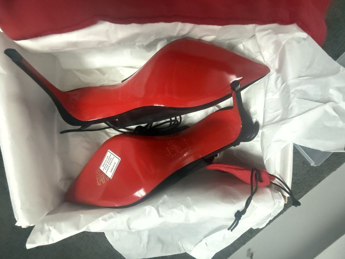 Christian Louboutin Lace up Kate Suede slingback pumps Size US 11 / IT 41 - 2 Thumbnail