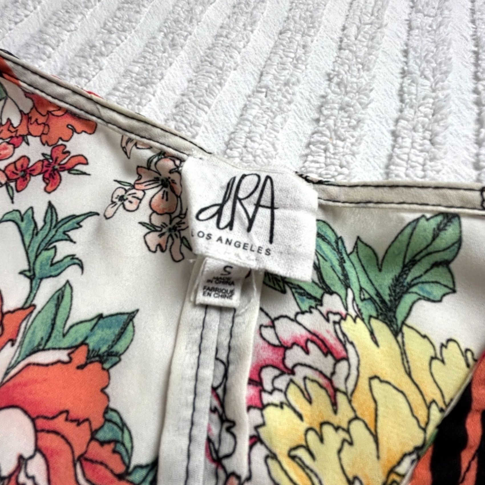 Anthropologie Anthropologie dRA Women's Small Black White Floral Camilla Belted Shift Dress Shirt Womens XS? Size S / US 4 / IT 40 - 3 Thumbnail