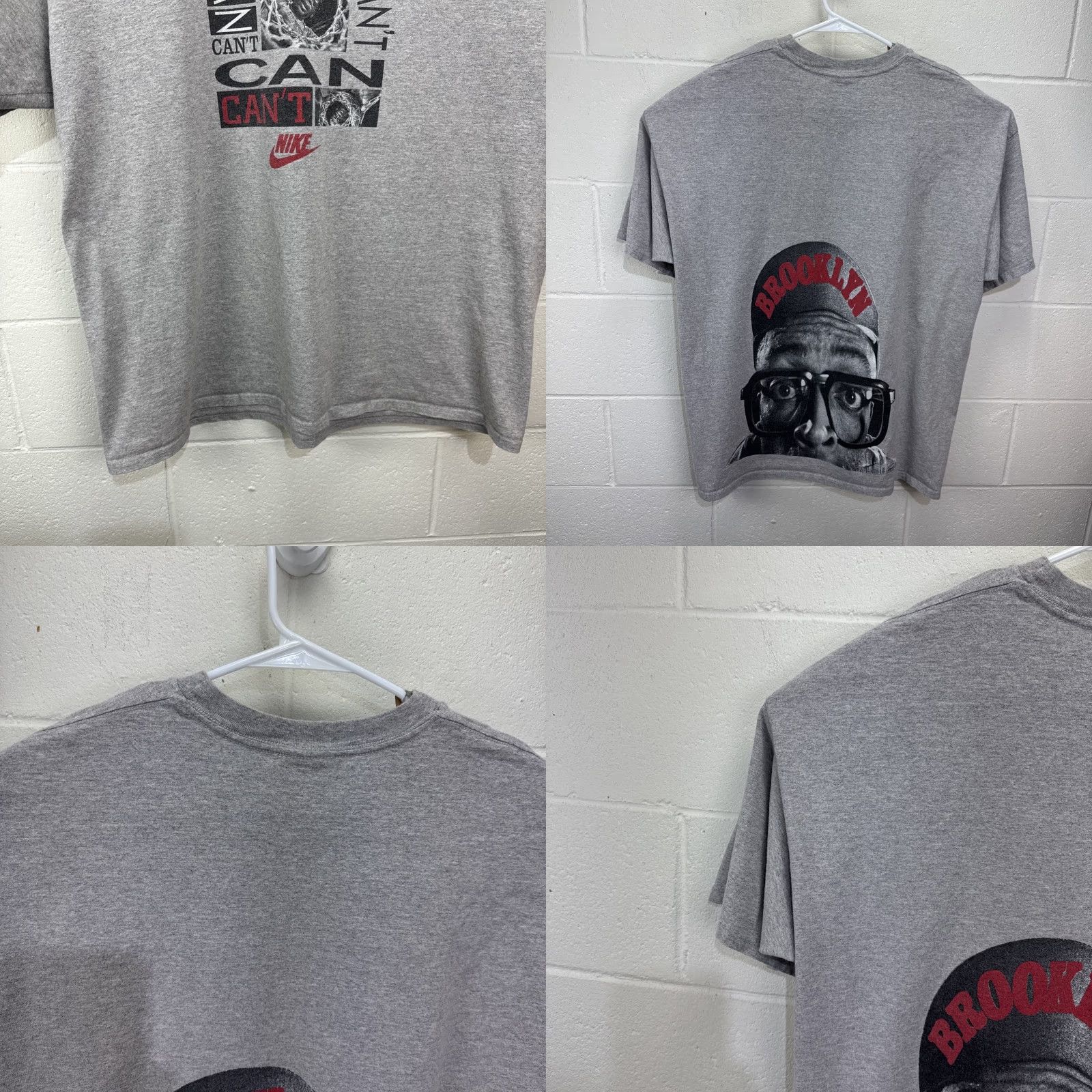 Nike VINTAGE Nike Spike Lee Big Face T-Shirt 2XL Grey Graphic Print 90s Mens Size US XXL / EU 58 / 5 - 8 Thumbnail