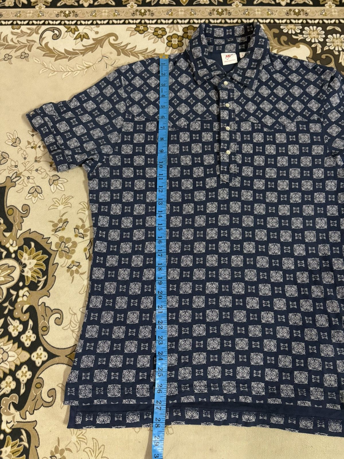 Designer × Michael Bastian × Uniqlo 🔥RARE🔥🔥Michael Bastian X Uniqlo Full Print Polo Tee Size US M / EU 48-50 / 2 - 10 Thumbnail