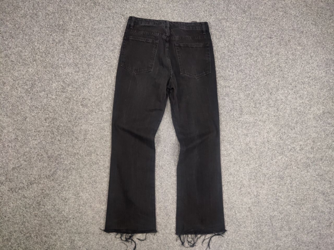 Helmut Lang Helmut Lang High Rise Raw Crop Black Stone Denim Jeans Size 28" / US 6 / IT 42 - 9 Thumbnail