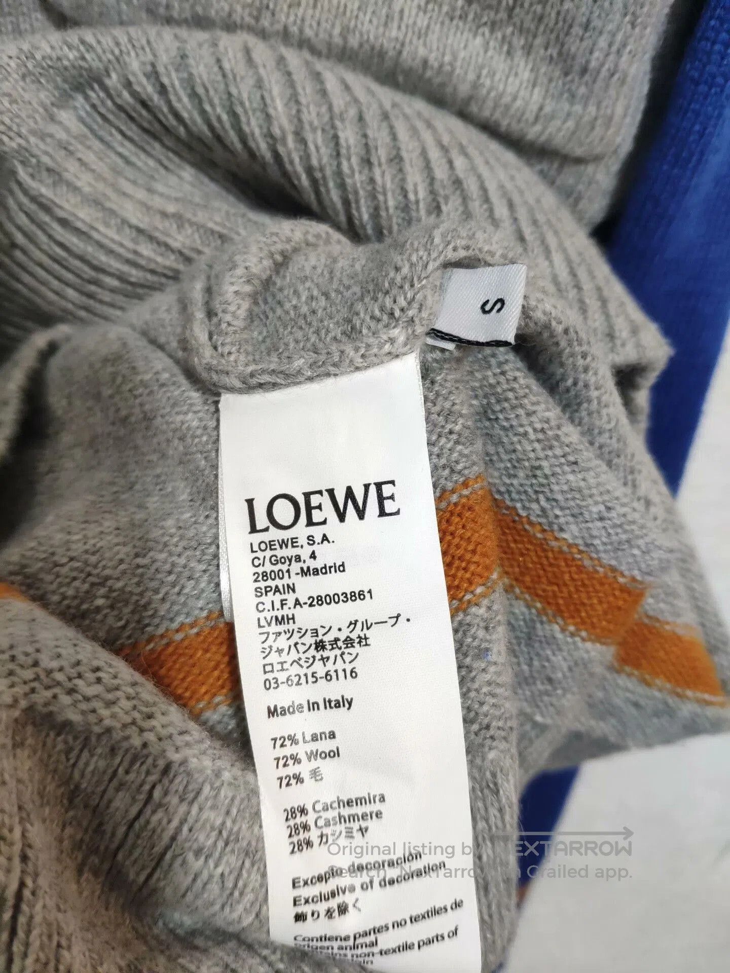 Loewe LOEWE Gray Colorblock Knit Sweater. Size US S / EU 44-46 / 1 - 4 Thumbnail