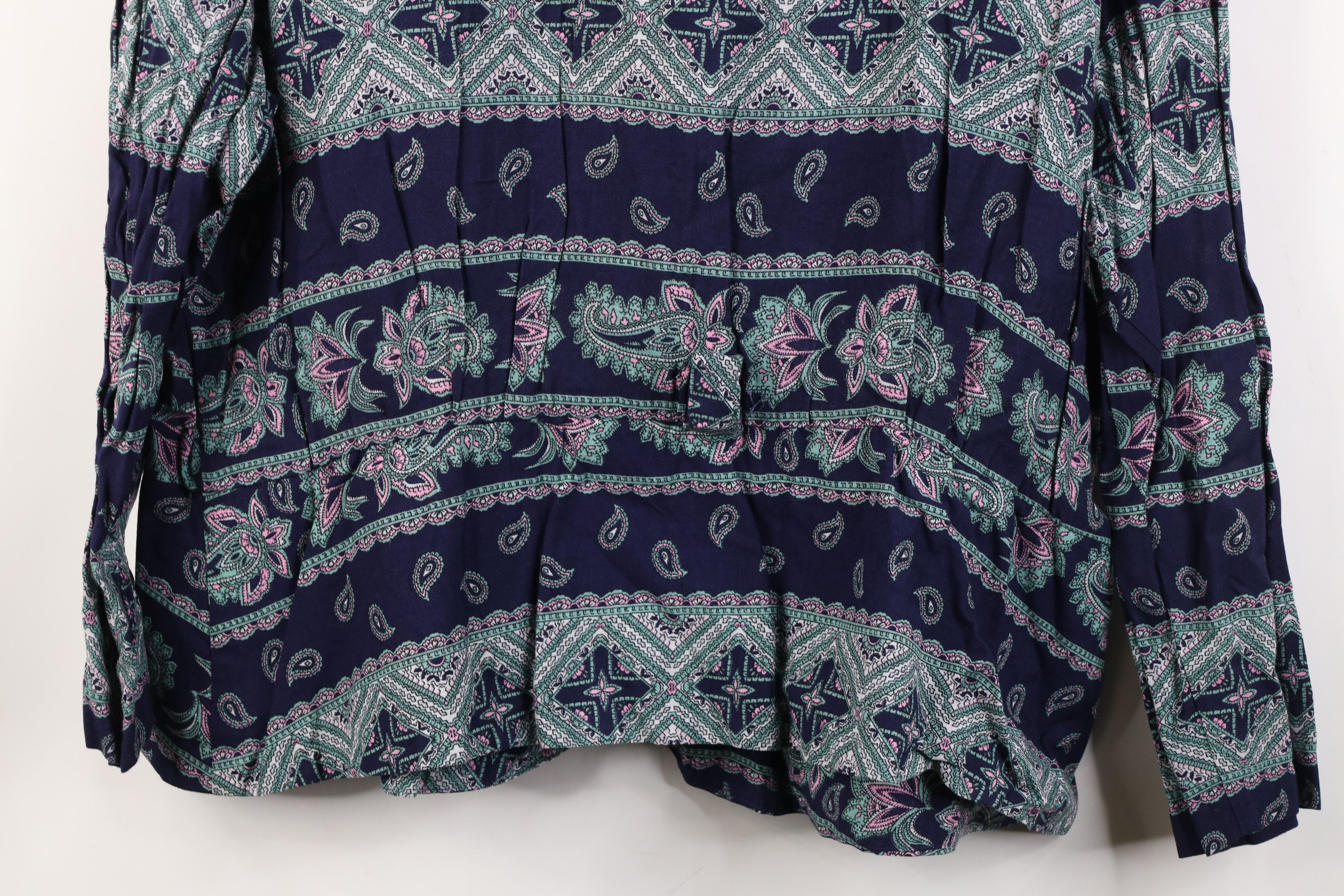 Vintage Vintage 90s Streetwear Paisley Flower Blazer Jacket USA Size 4XL / US 24-26 - 14 Thumbnail