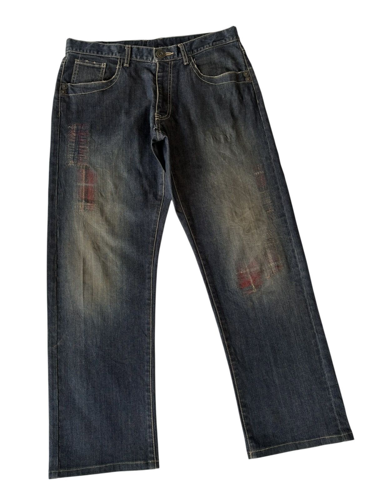 If Six Was Nine Vintage Pride Mud Rusty Jeans Baggy Wide Fit Denim Jeans Size US 33 - 3 Thumbnail