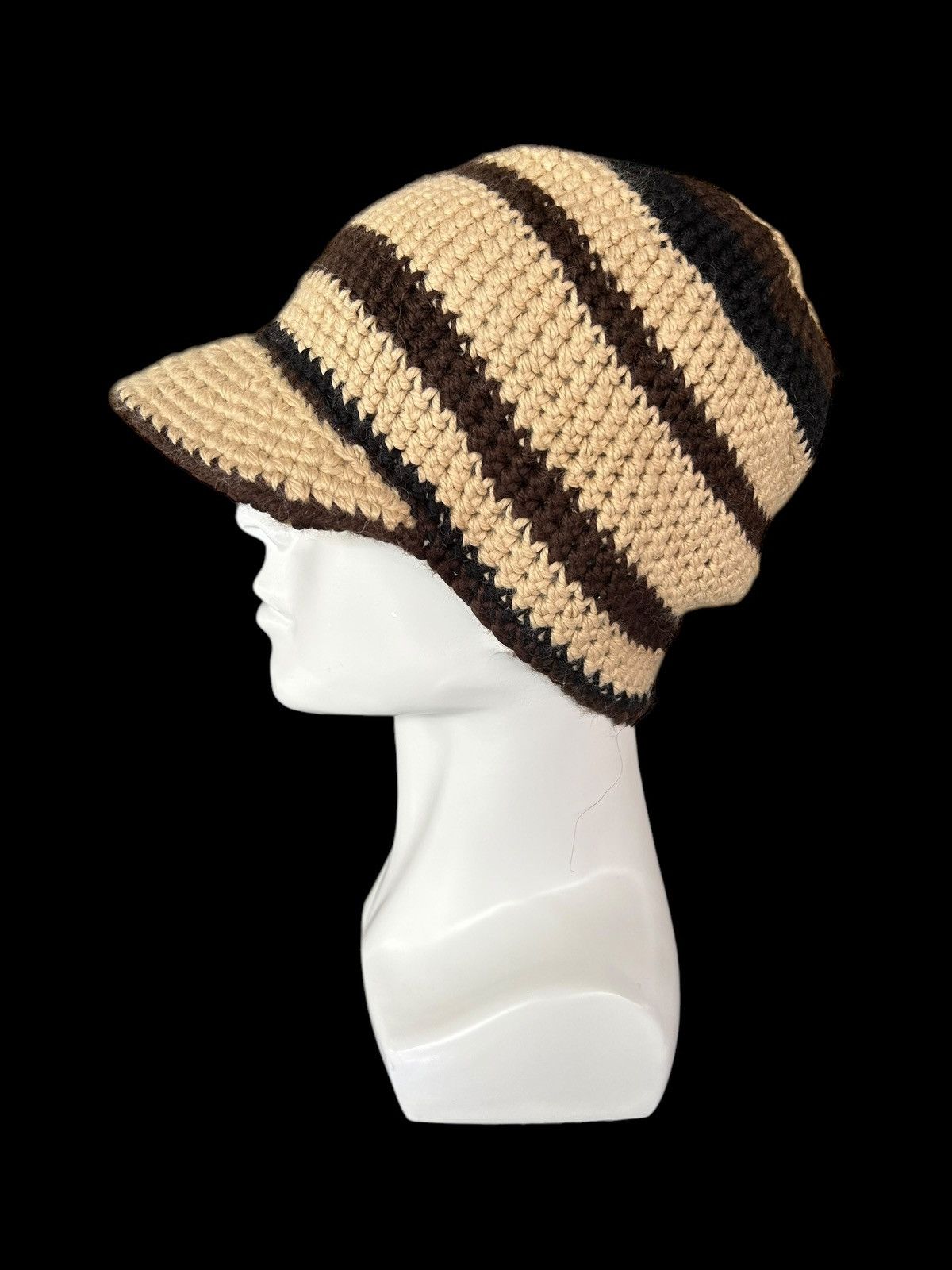 Japanese Brand × Kapital × Vintage Crochet Knitted handmade big Hats ☠️☠️ Size ONE SIZE - 2 Thumbnail