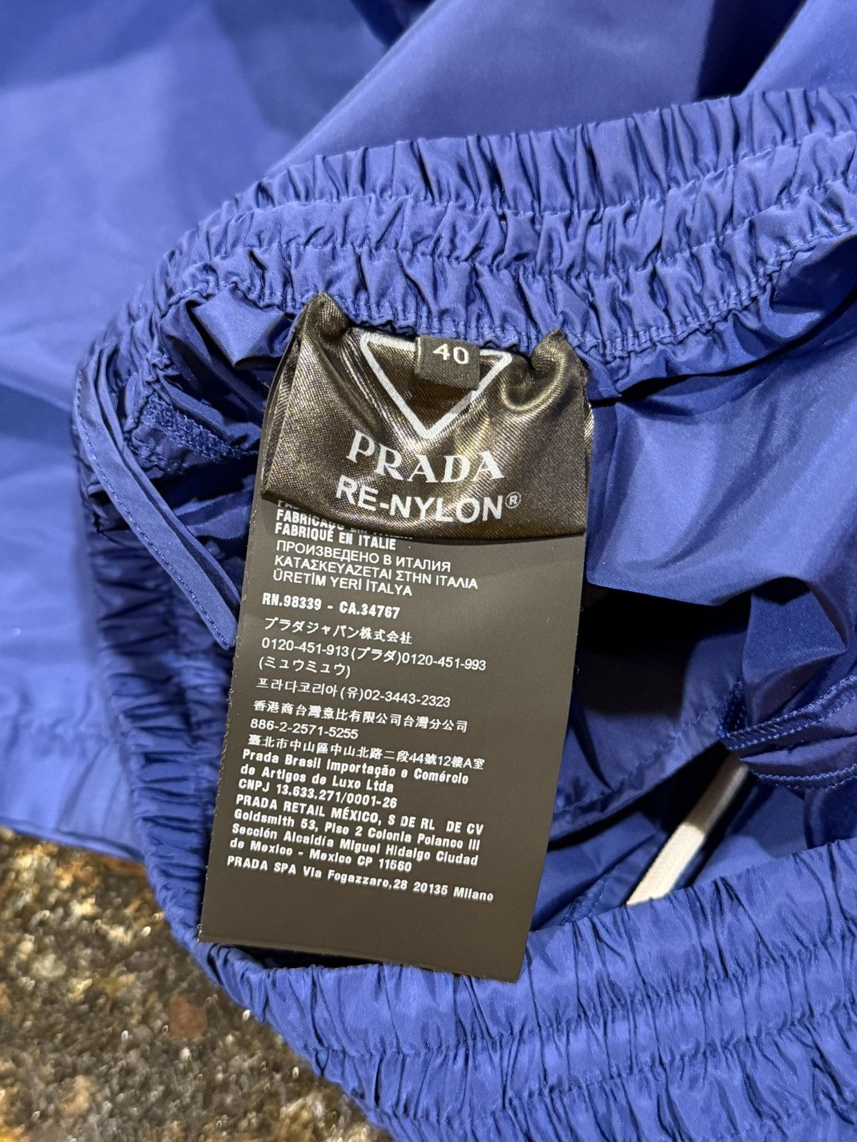 Prada Prada Re-Nylon Logo-Print Blue Snap Bottom Track Pants Size 27" / US 4 / IT 40 - 12 Thumbnail
