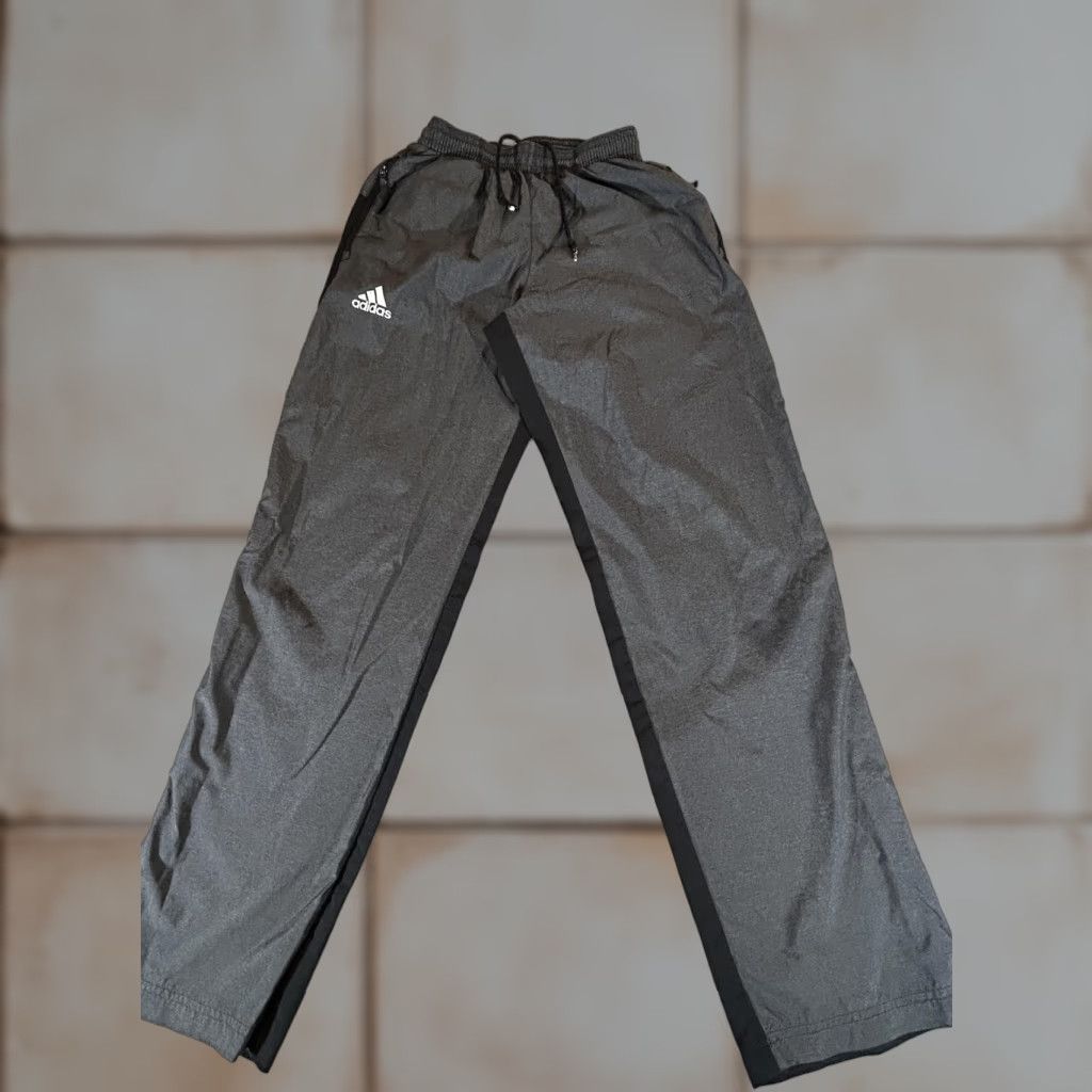 Adidas Adidas Pants Men S Gray Track Lined Warm Up Athletic Running Gym Size US 29 - 1 Thumbnail