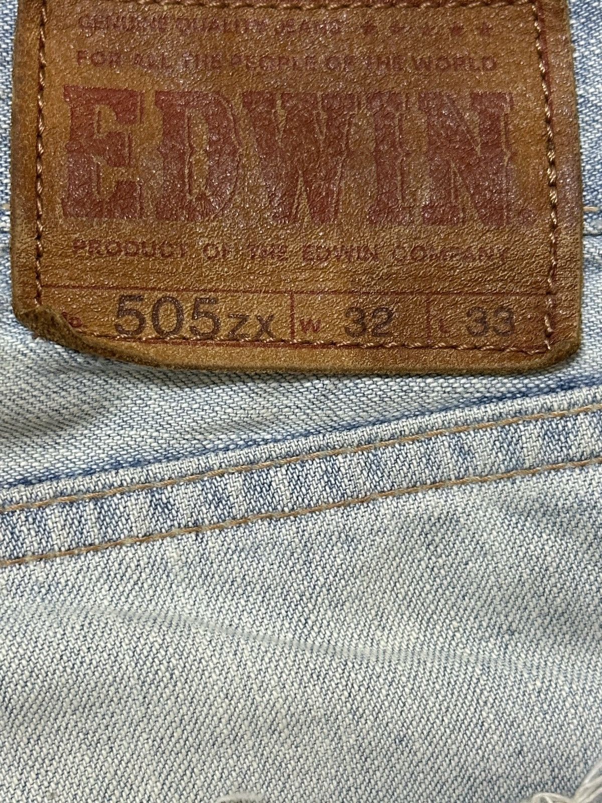 Edwin Vintage Edwin 505zx Light Faded Wash Style Baggy Jeans Size US 32 / EU 48 - 9 Thumbnail