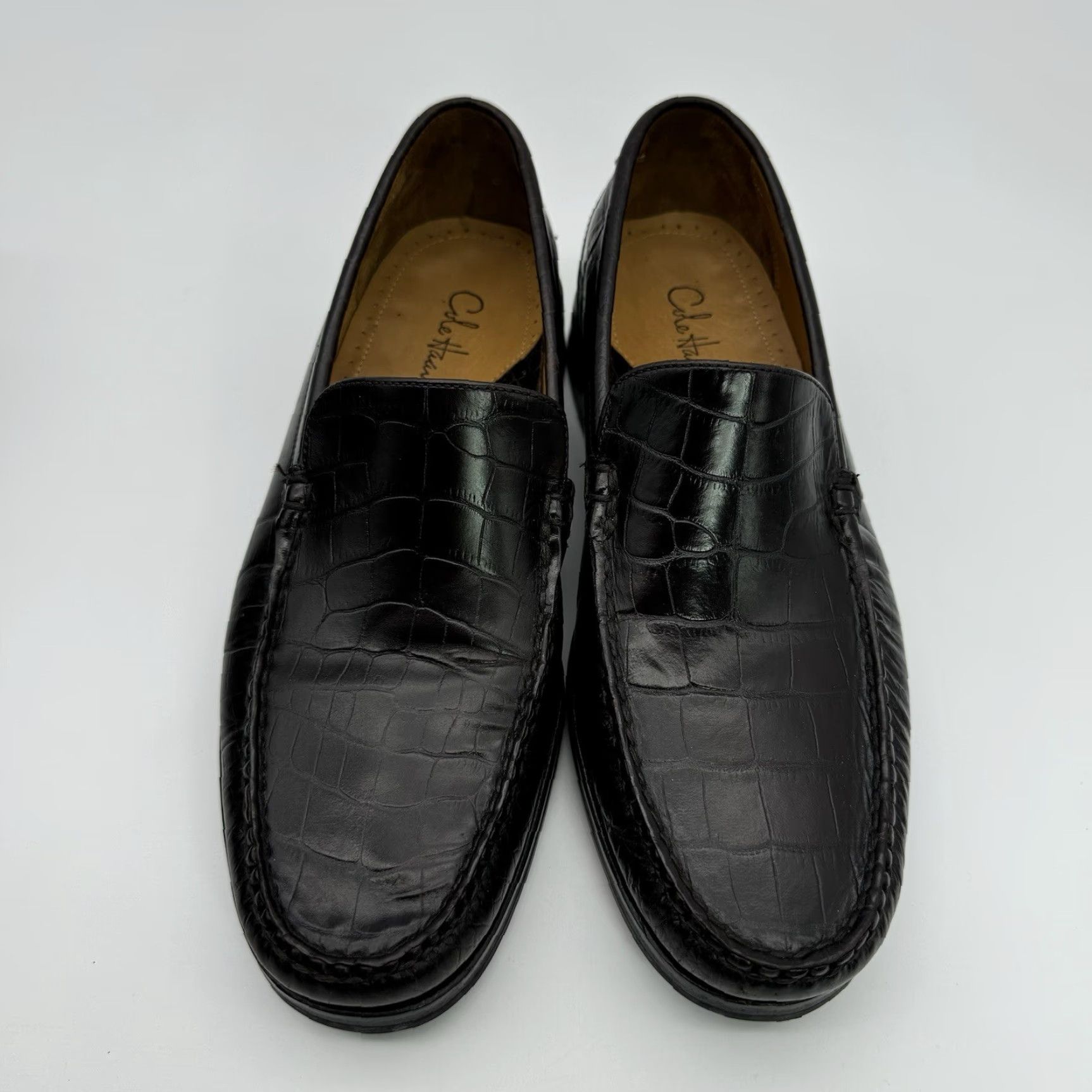 Cole Haan VINTAGE Cole Haan Adrien Men's Crocodile Leather Loafers Dark Brown Size 8 Slip-On Dress Shoes Size US 8 / EU 41 - 5 Thumbnail
