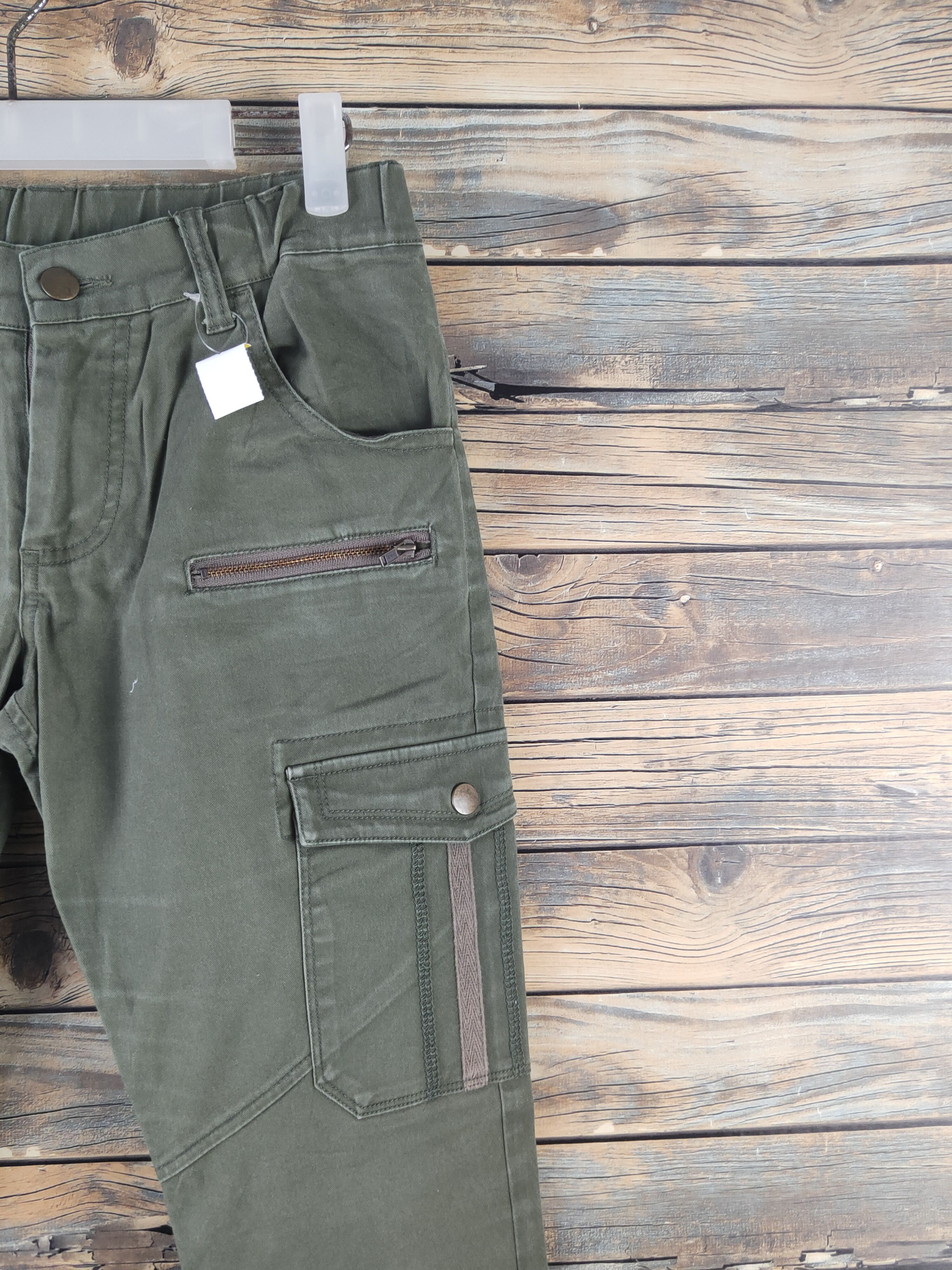 Japanese Brand DL P,b Green Multipocket Tactical Cargo Pants #1927 Size 28" / US 6 / IT 42 - 5 Thumbnail