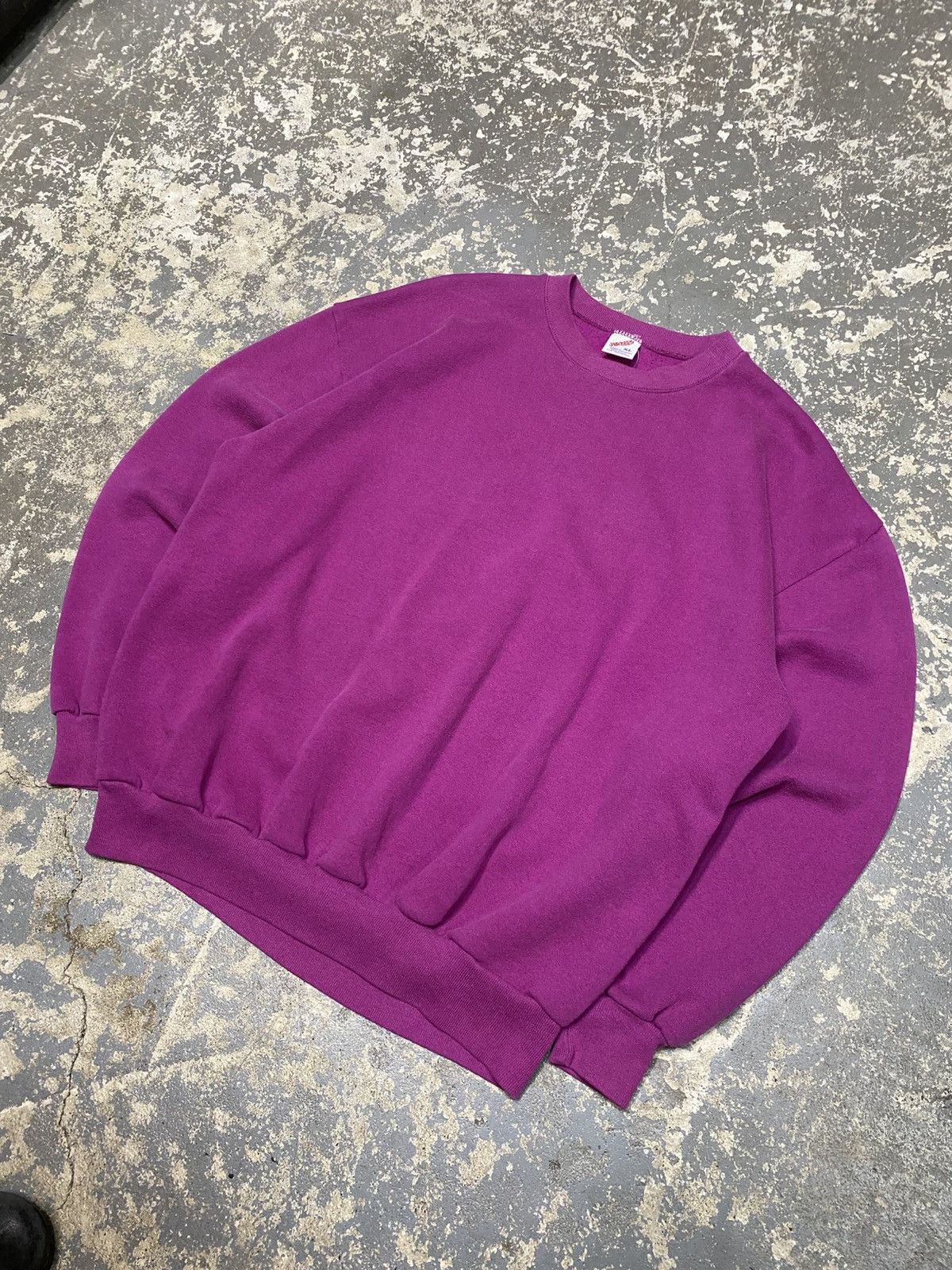 Vintage Vintage Purple Jerzees Blank Pullover Crewneck Sweatshirt Size US XL / EU 56 / 4 - 2 Thumbnail