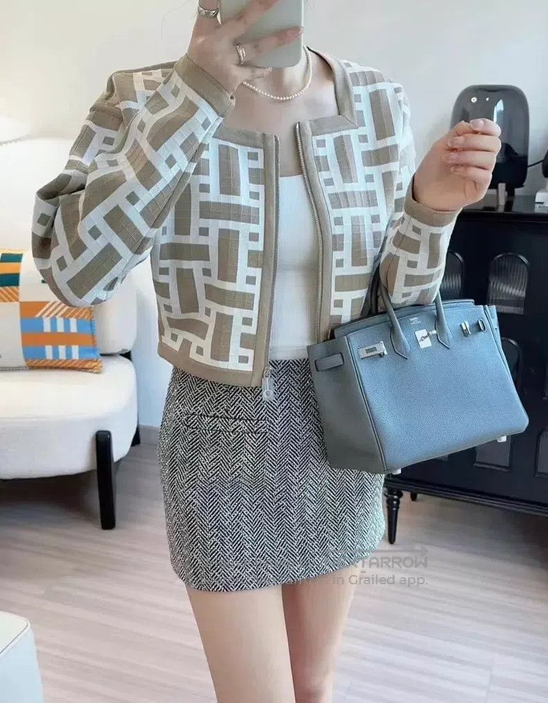 Hermes Hermes Toast Beige Square Neck Jacket Size XS / US 0-2 / IT 36-38 - 7 Thumbnail
