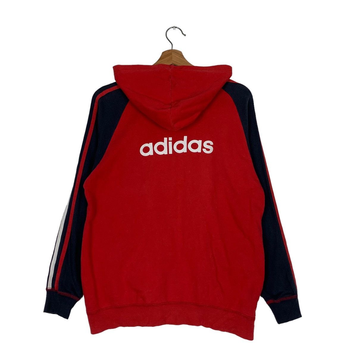 Adidas ADIDAS Big Logo Zipper Red Hoodies Training Wear #0826-C37 Size US M / EU 48-50 / 2 - 22 Thumbnail