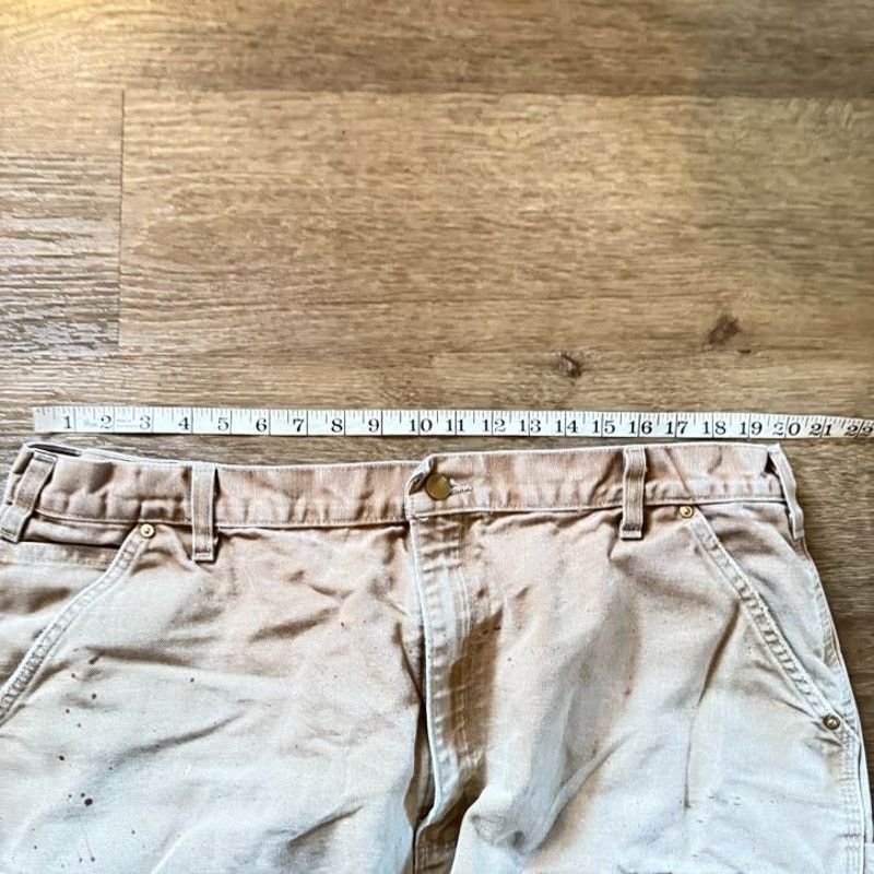 Carhartt Classic Worn Tan Carhartt Carpenter Pants 42x30 Size US 42 / EU 58 - 3 Thumbnail
