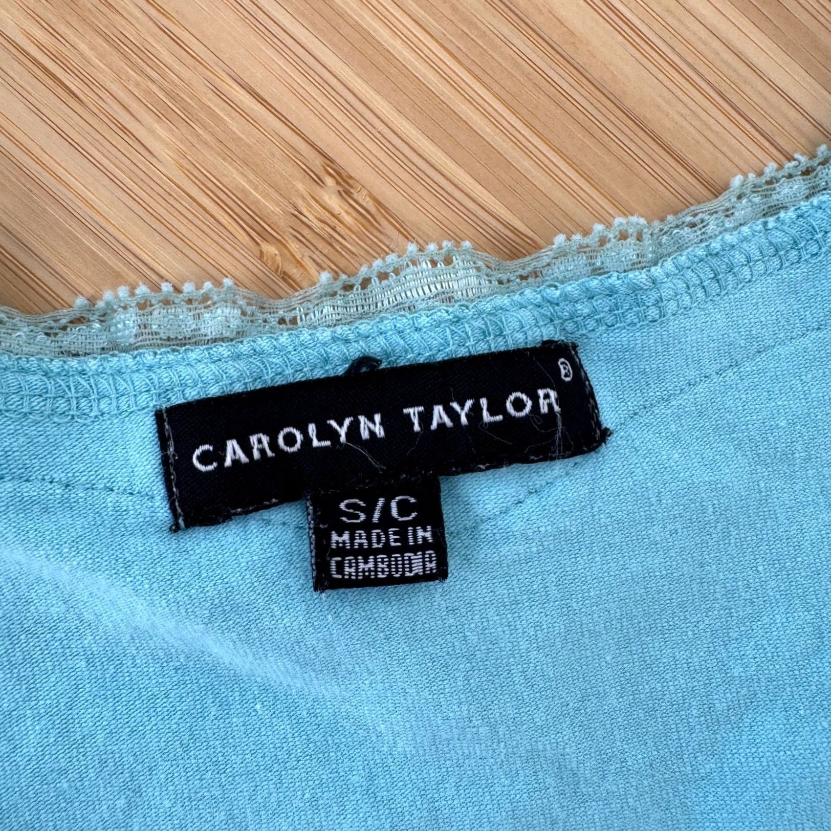 Vintage Carolyn Taylor Tank Top Womens Small S Blue Lace Trim Sleeveless Casual Size S / US 4 / IT 40 - 3 Thumbnail
